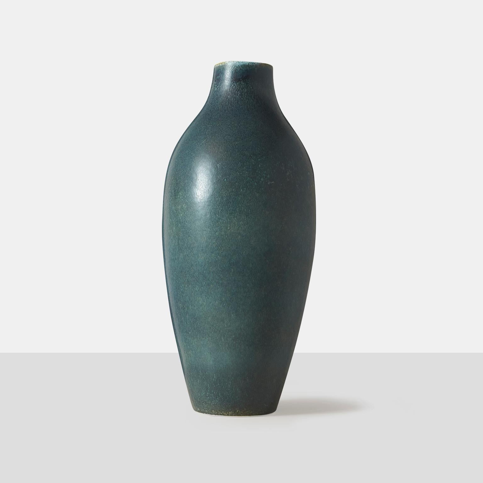 Modern Monumental Blue Vase by Carl-Harry Stalhane For Sale