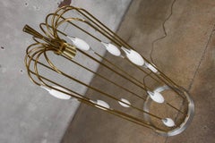 Monumental Brass and Aluminium Floor Lamp