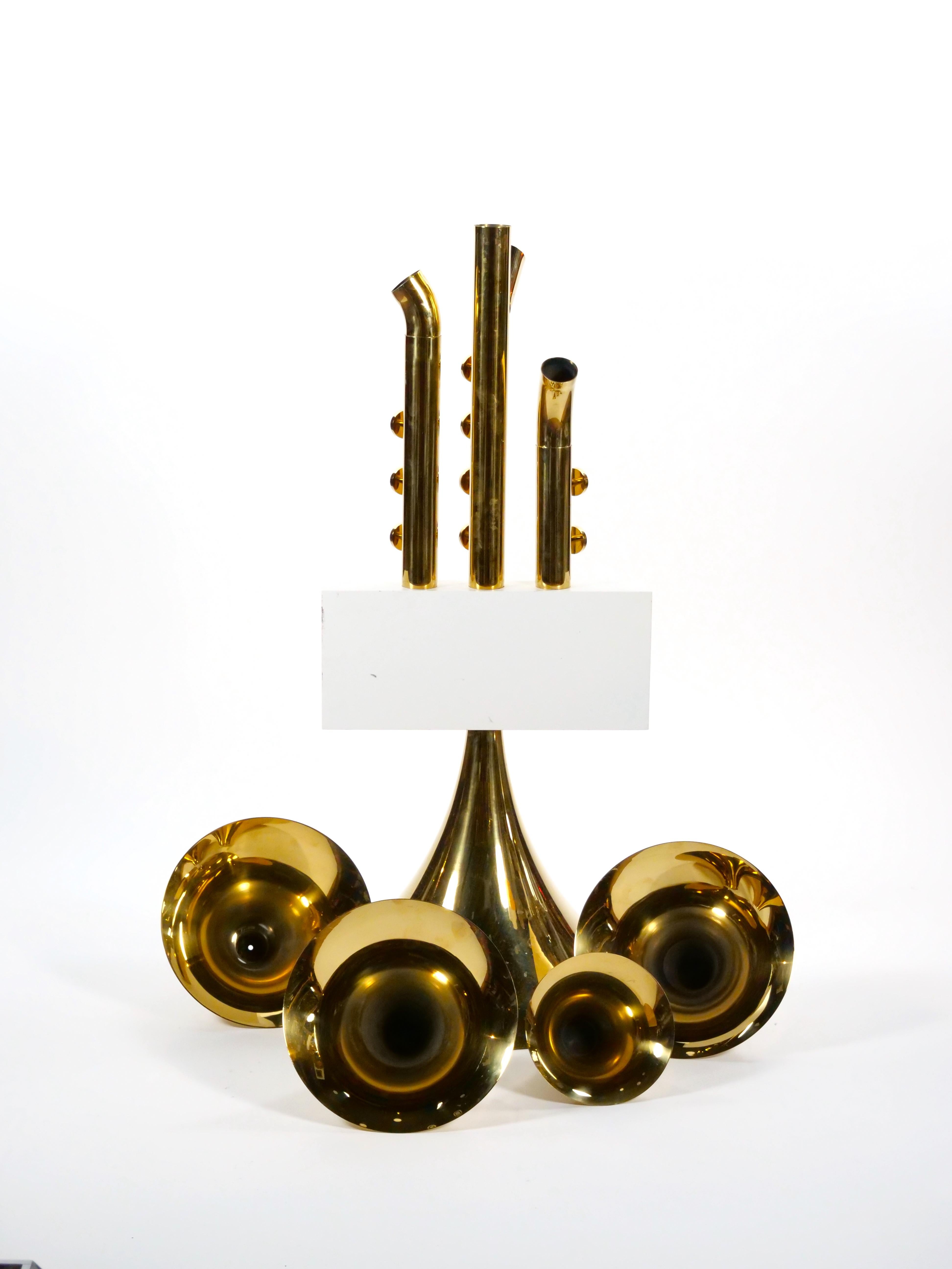 Scultura monumentale in ottone per banda musicale Horn Piano, 20° secolo in vendita 5