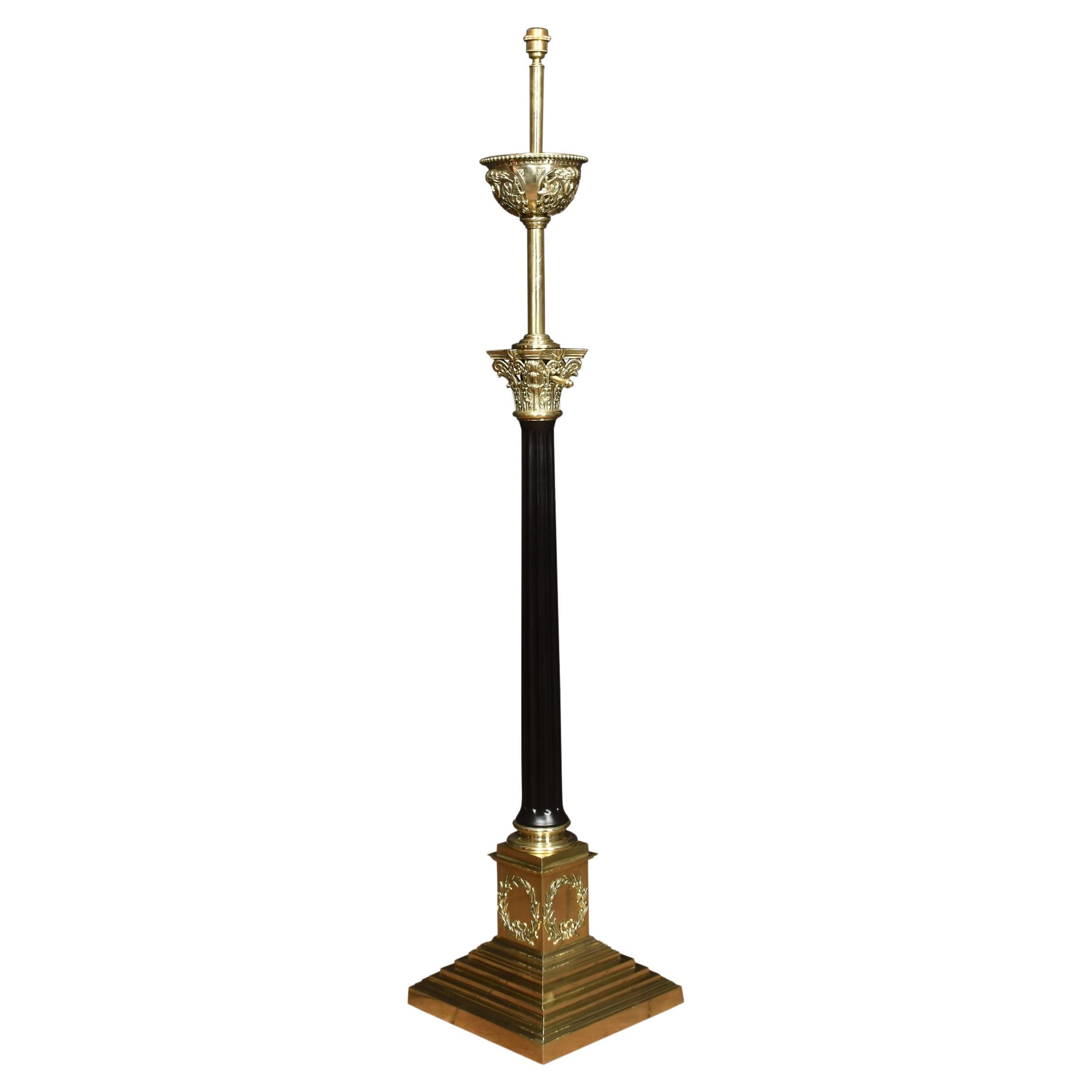 Monumental Brass Standard Lamp