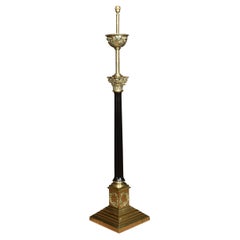 Antique Monumental Brass Standard Lamp
