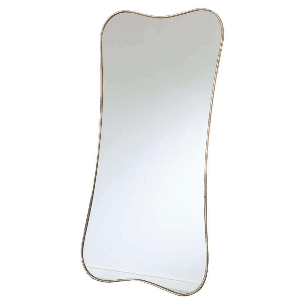 Monumental brass wall mirror, Italy, 1950s