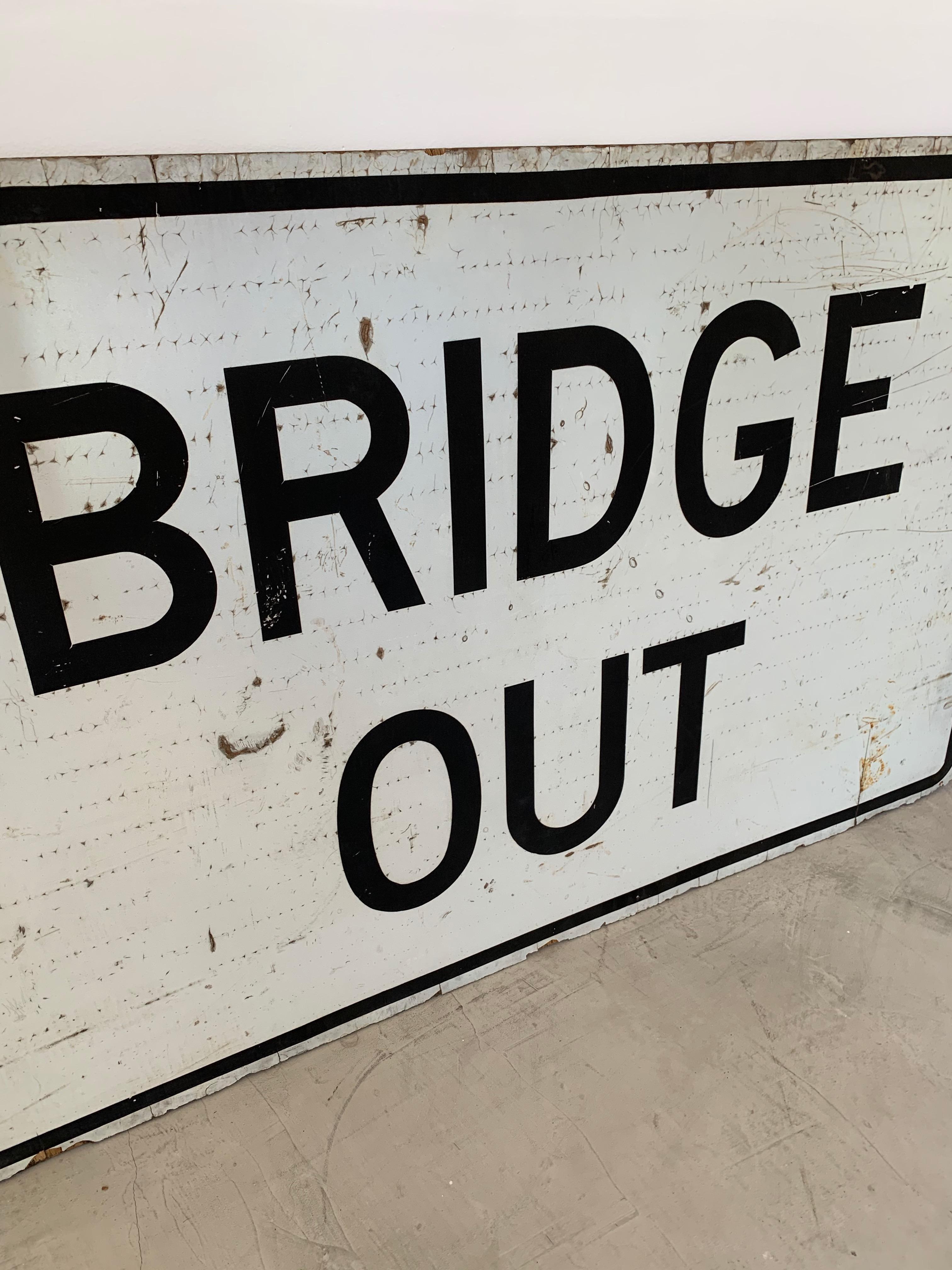 bridge out sign