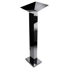 Monumental Bright Chrome Torchère Floor Lamp Attributed to Jere