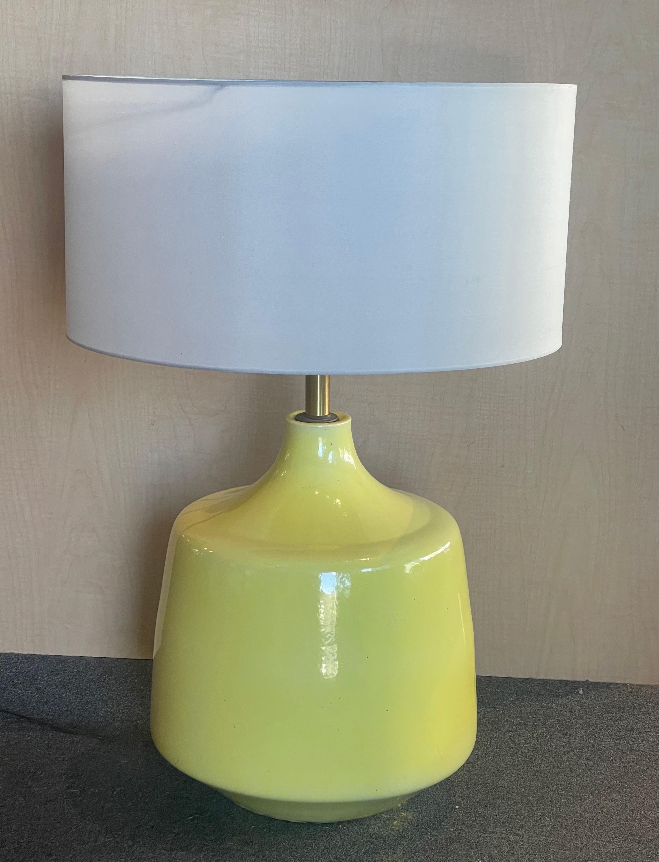 mustard yellow bedside lamp