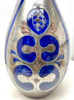 Monumental Brilliant Handmade and Hand-Glazed Large Floor Vase, Signed 1950s