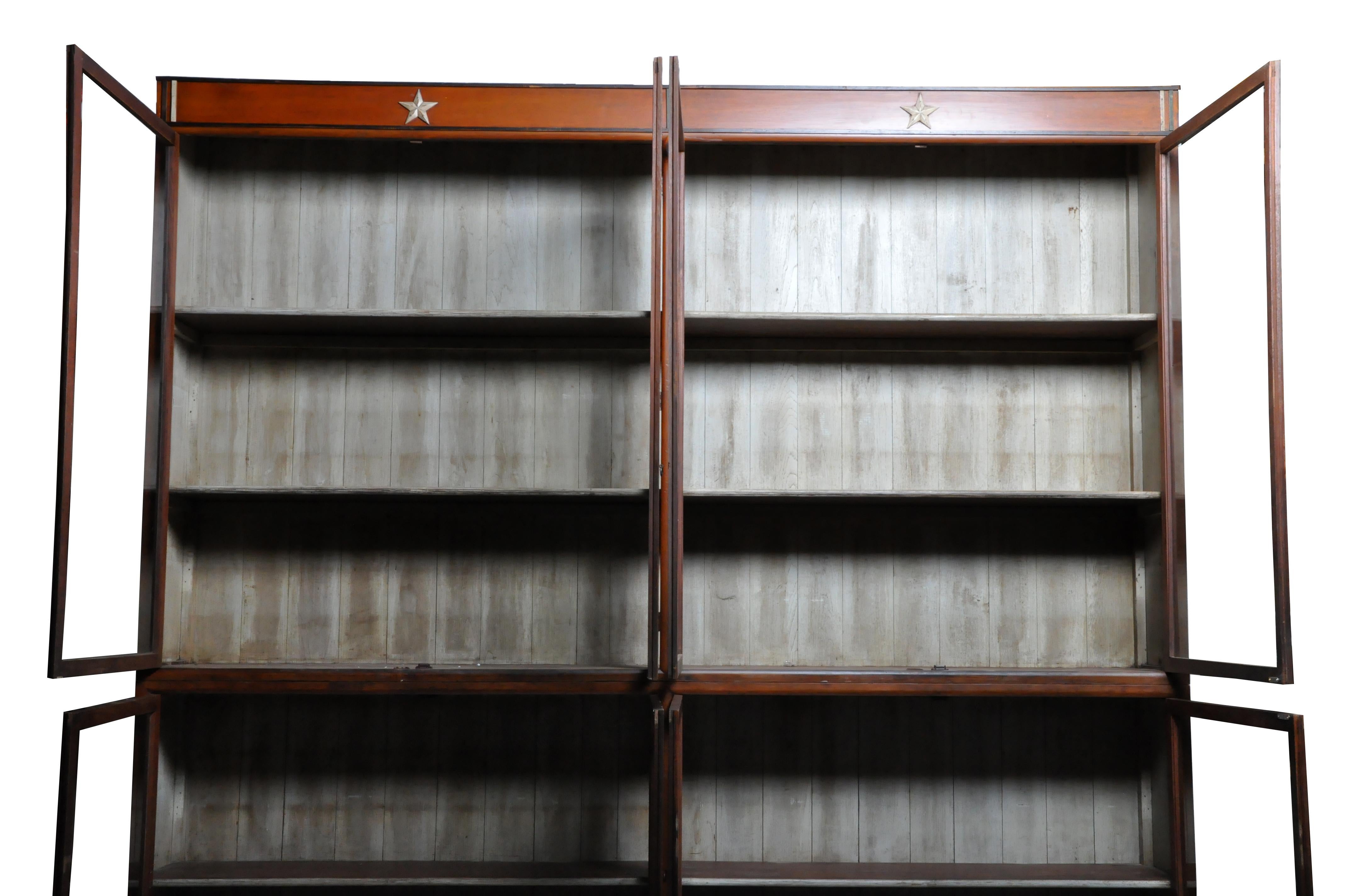 Monumental British Colonial Teak Wood Bookcase 5