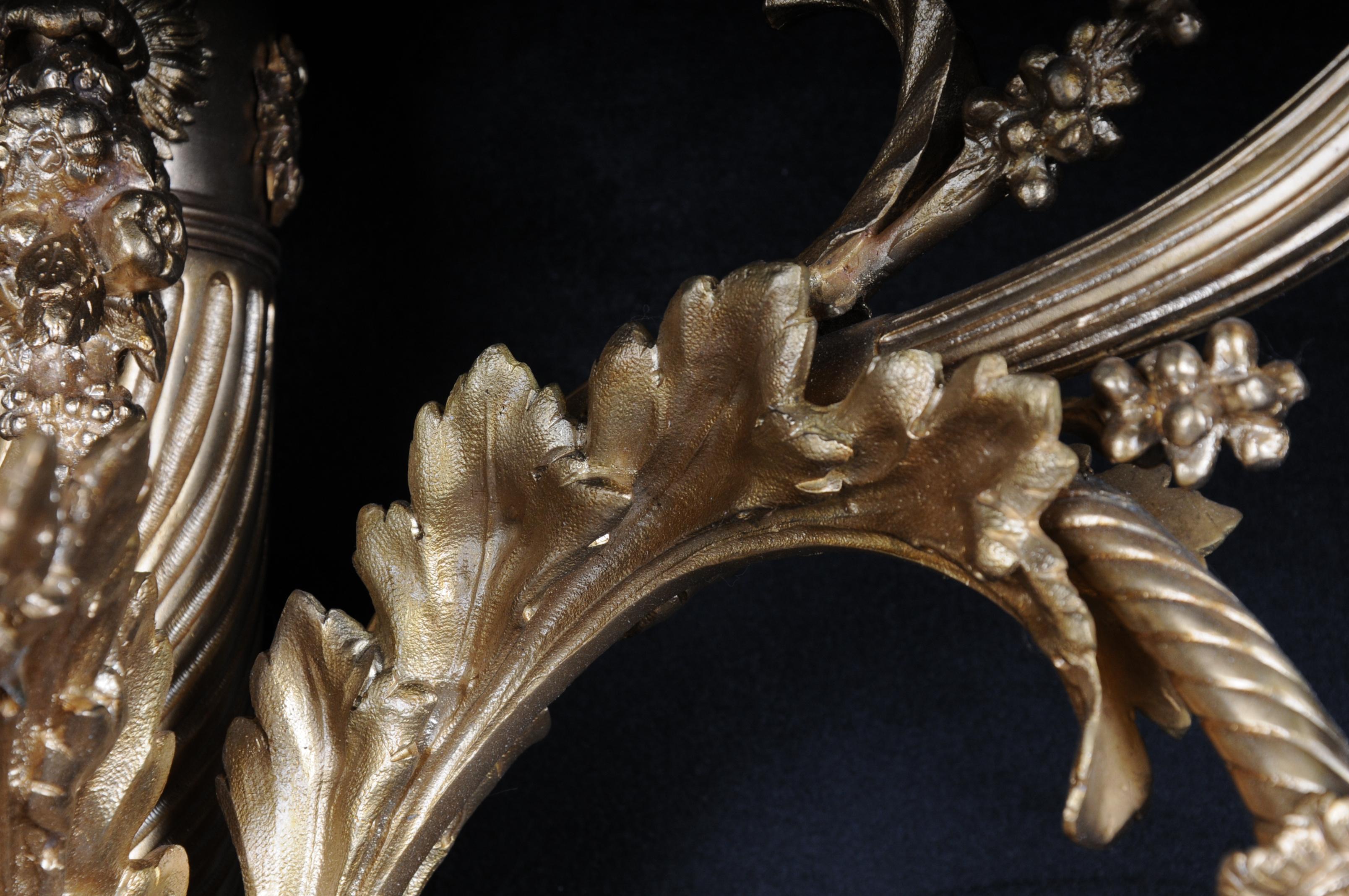 Monumental Bronze Applique, Sconce Louis XVI Style 5