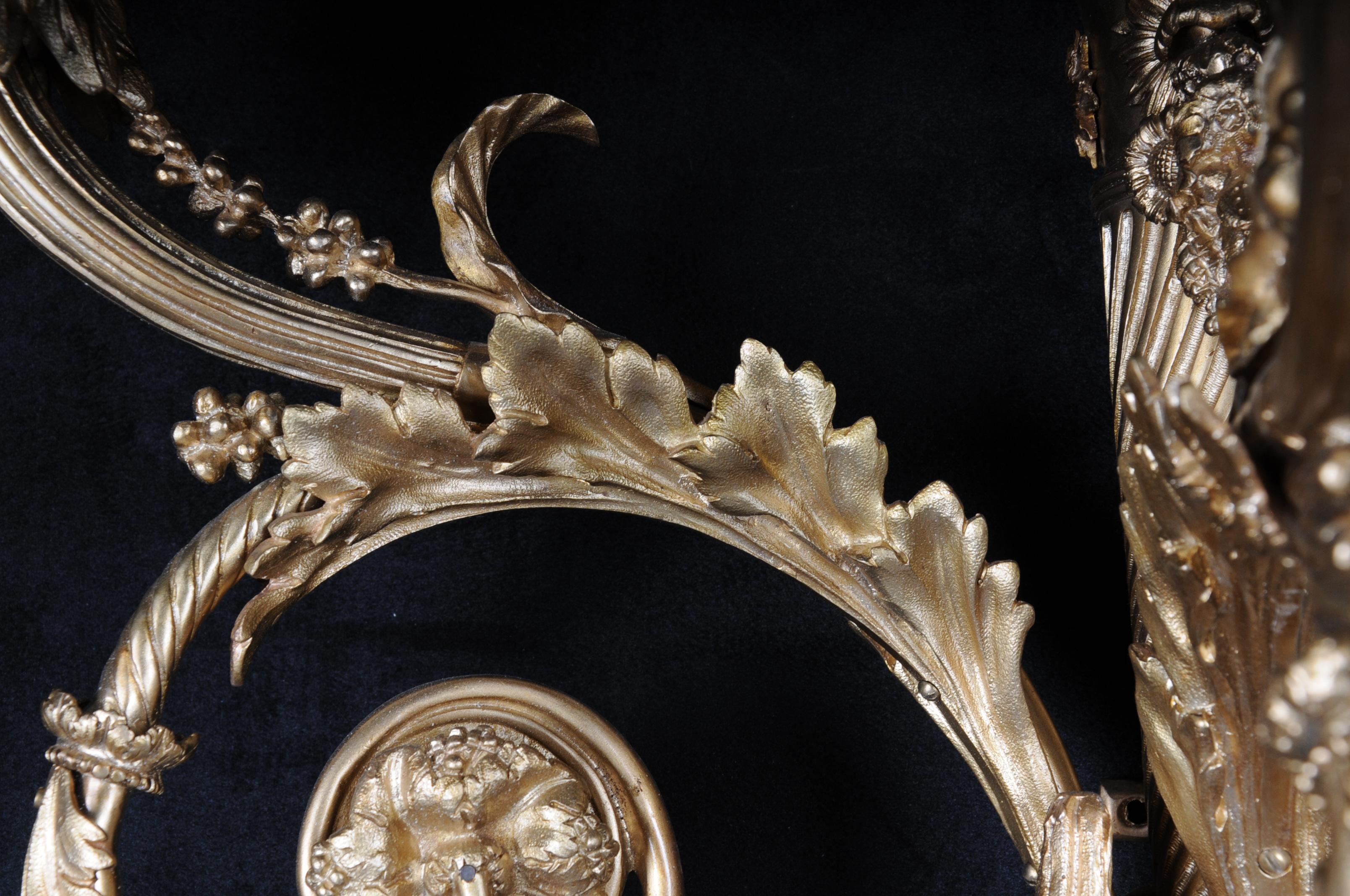 Aplique de Bronce Monumental, Lámpara Estilo Luis XVI en venta 8