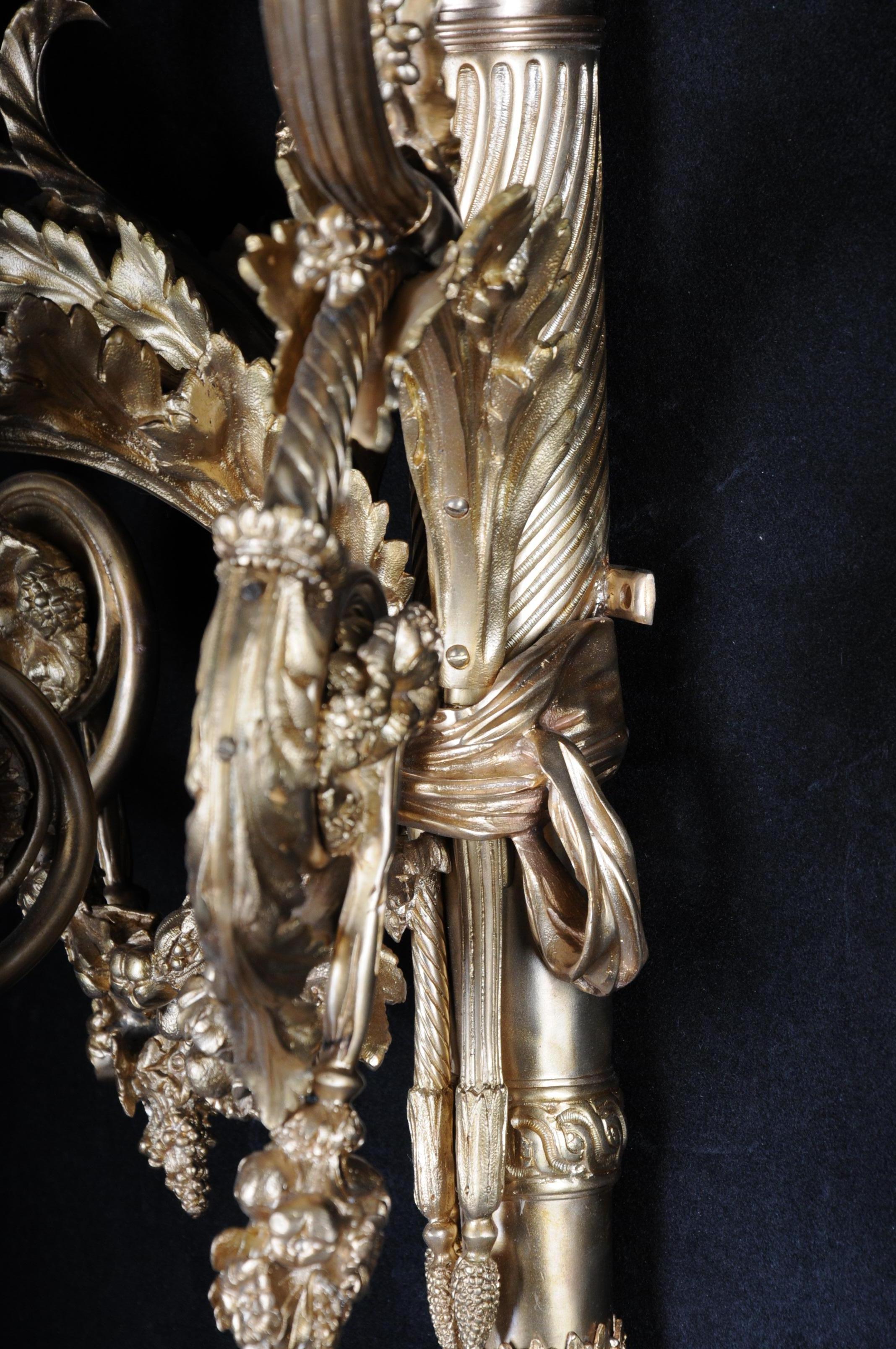 Monumental Bronze Applique, Sconce Louis XVI Style 13