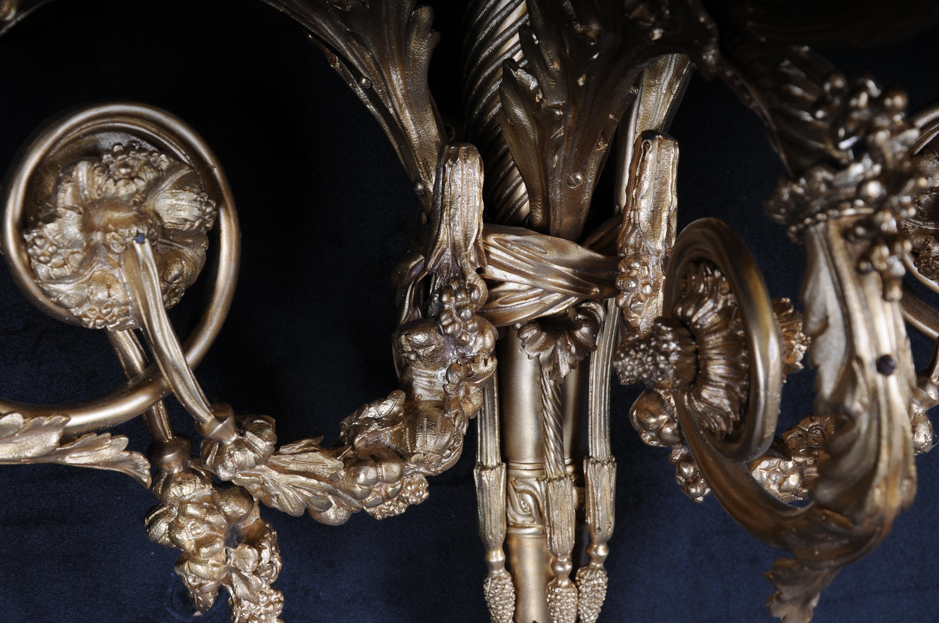 French Monumental Bronze Applique, Sconce Louis XVI Style For Sale