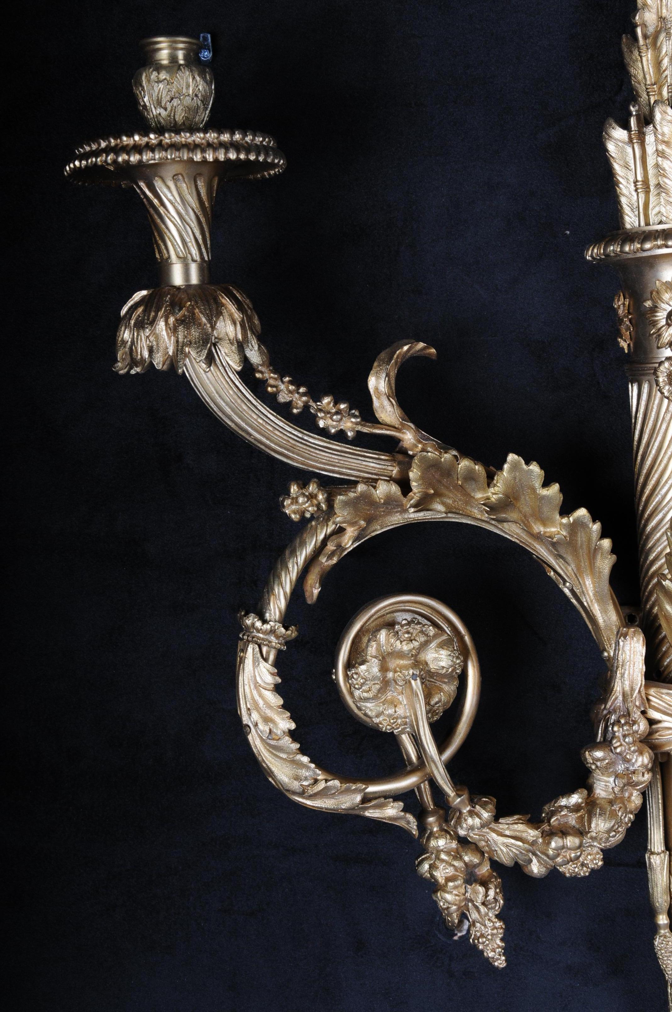 Monumental Bronze Applique, Sconce Louis XVI Style 1