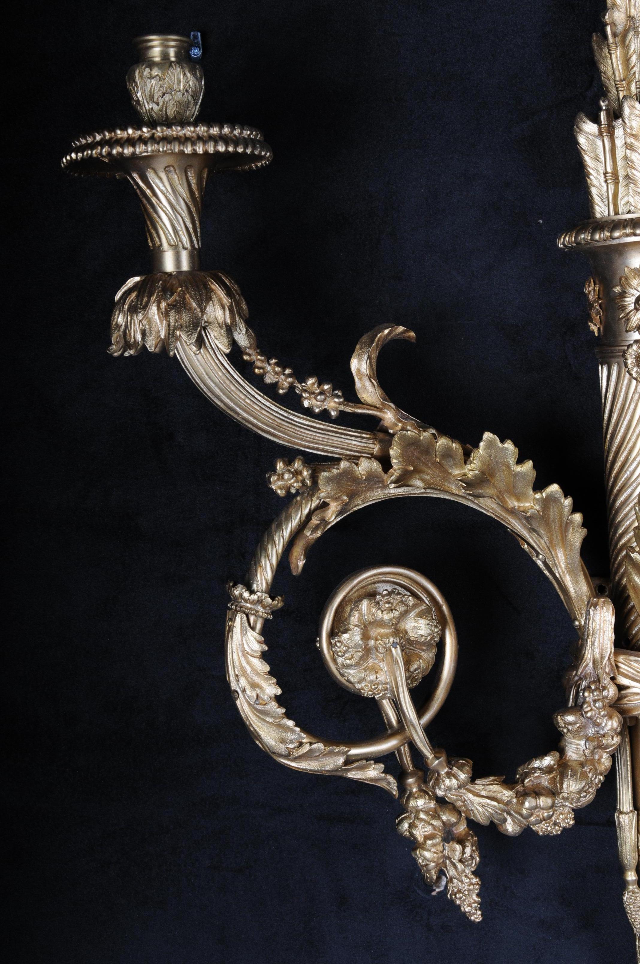 Monumental Bronze Applique, Sconce Louis XVI Style For Sale 2