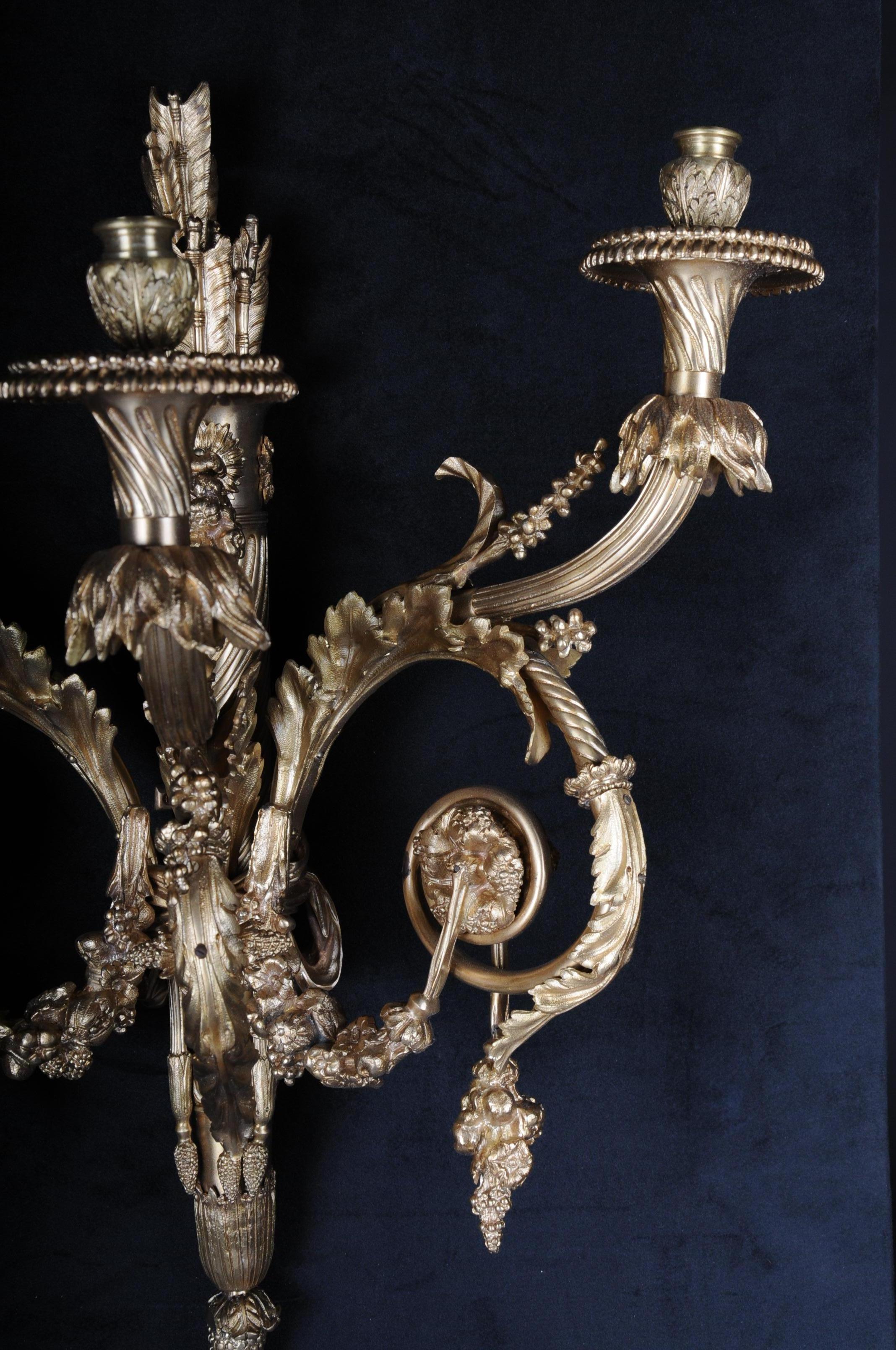 Monumental Bronze Applique, Sconce Louis XVI Style 2