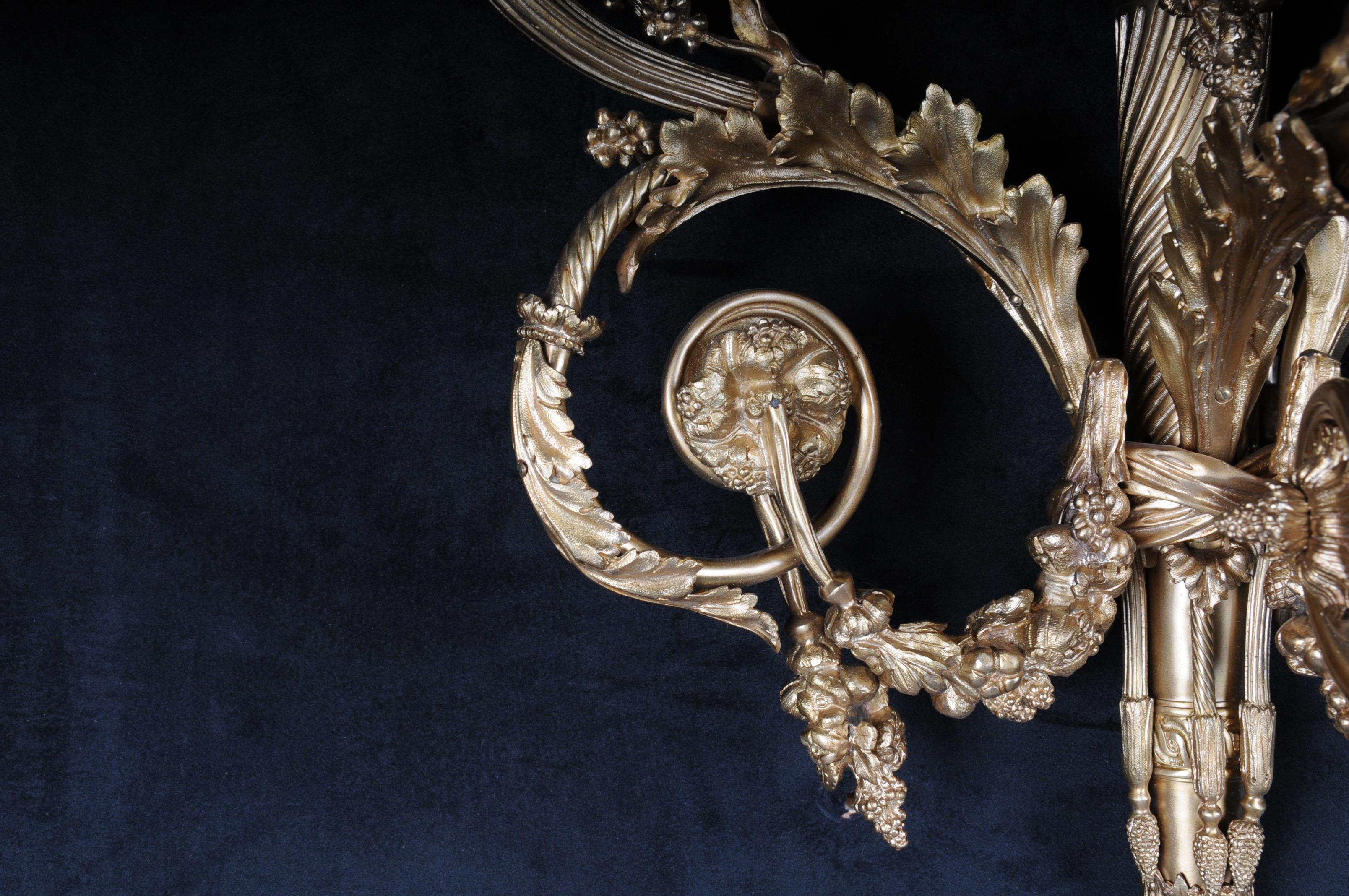 Monumental Bronze Applique, Sconce Louis XVI Style 3
