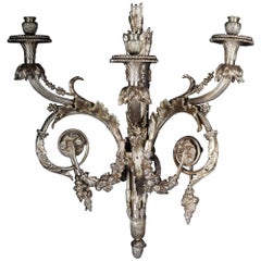 Monumental Bronze Applique, Sconce Louis XVI Style