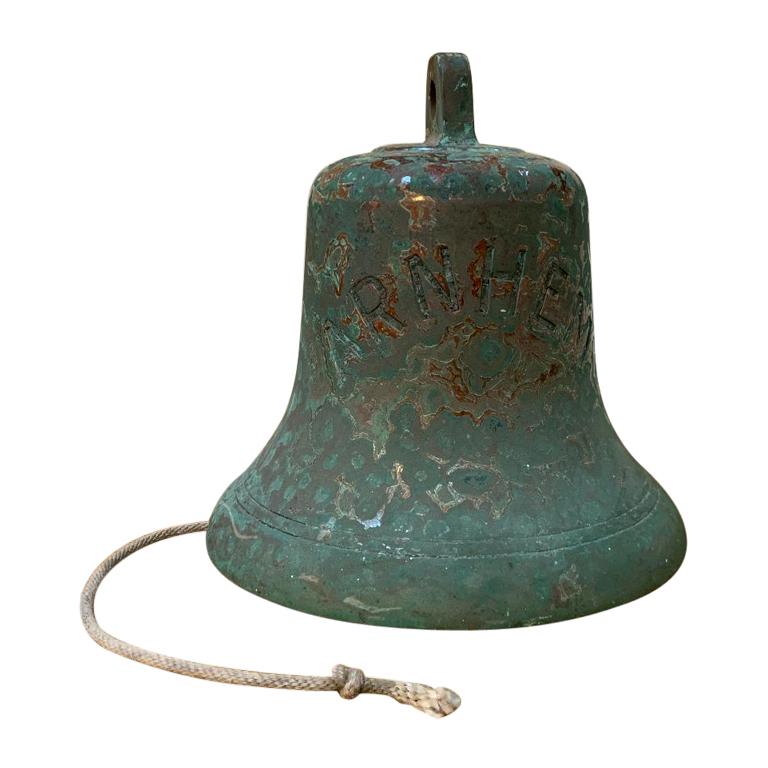 Monumental Bronze Bell Engraved Arnhem For Sale