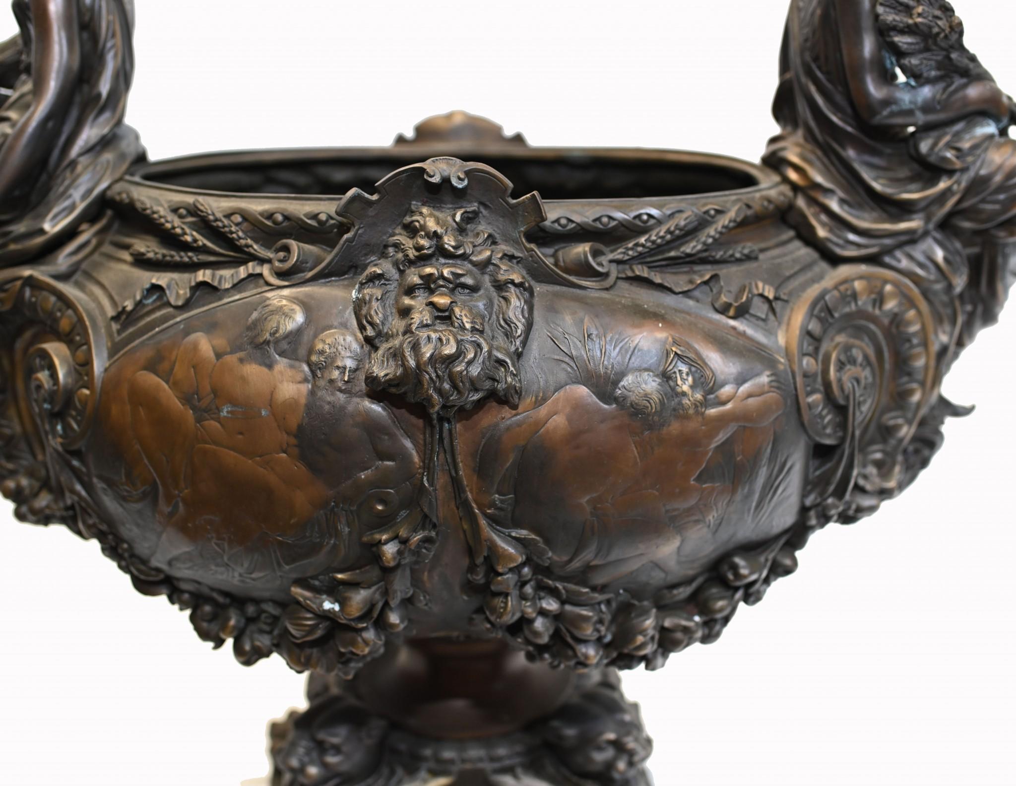 Centrotavola monumentale in bronzo classico francese Lerolle Freres in vendita 4