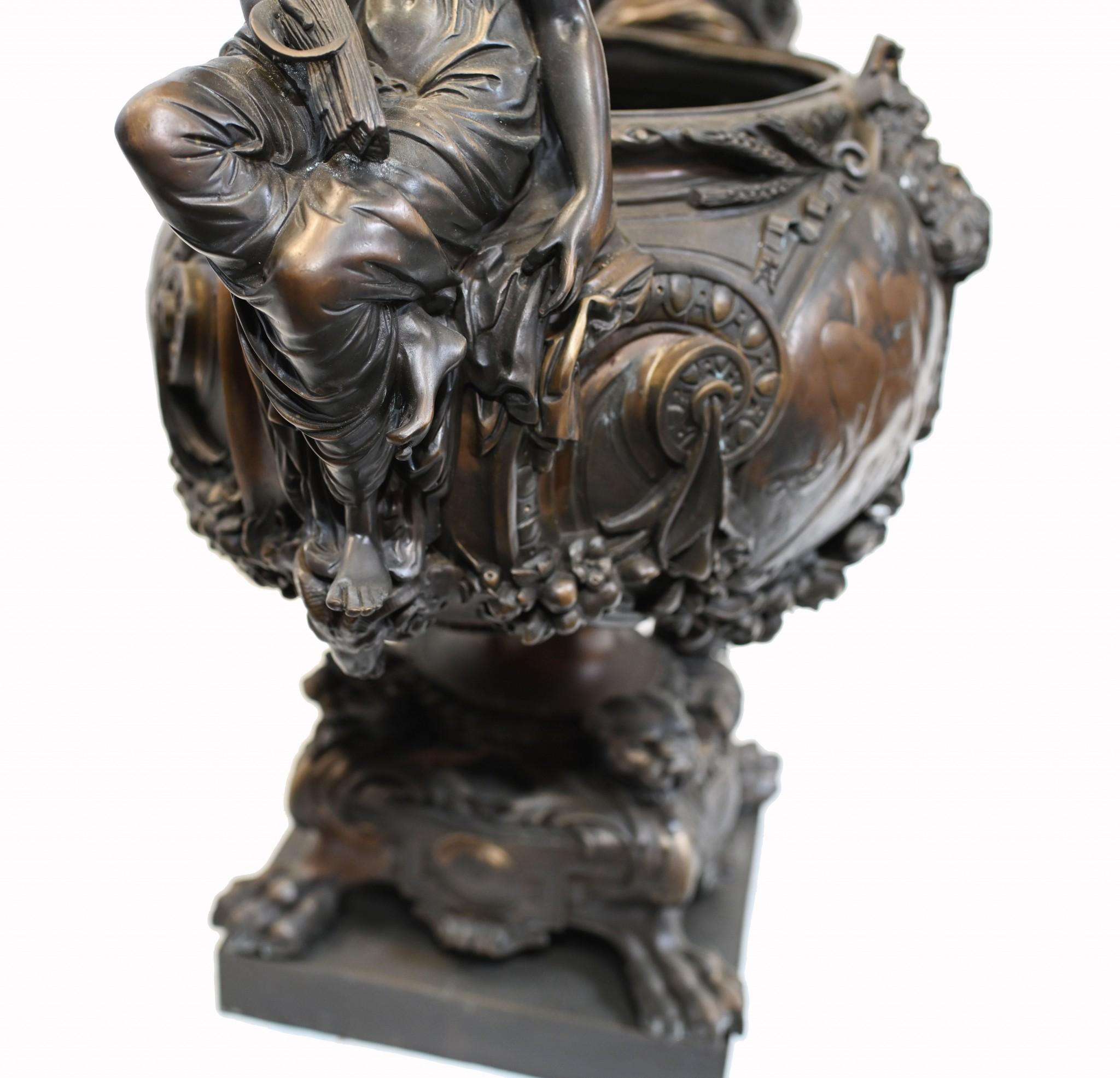 Stile provenzale Centrotavola monumentale in bronzo classico francese Lerolle Freres in vendita