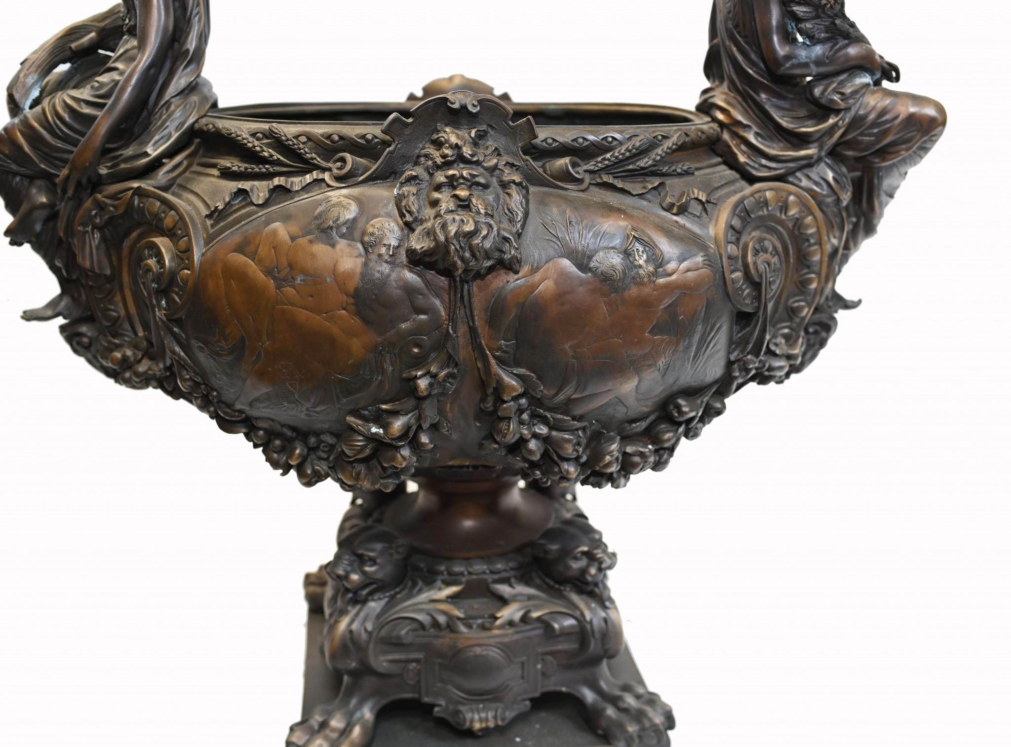 Centrotavola monumentale in bronzo classico francese Lerolle Freres in vendita 3