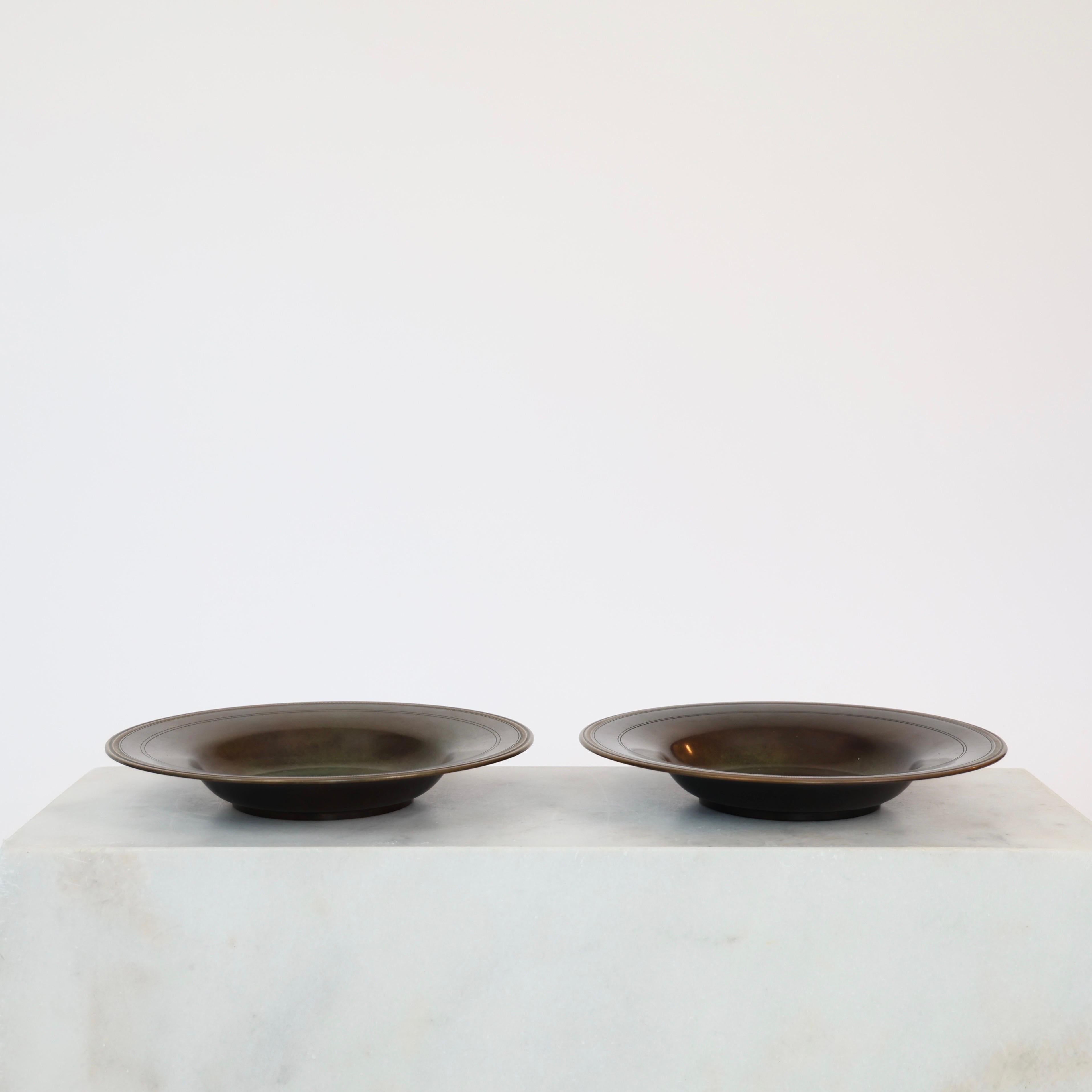 Art Deco Monumental Bronze Bowls by Just Andersen, 1920s, Denmark For Sale