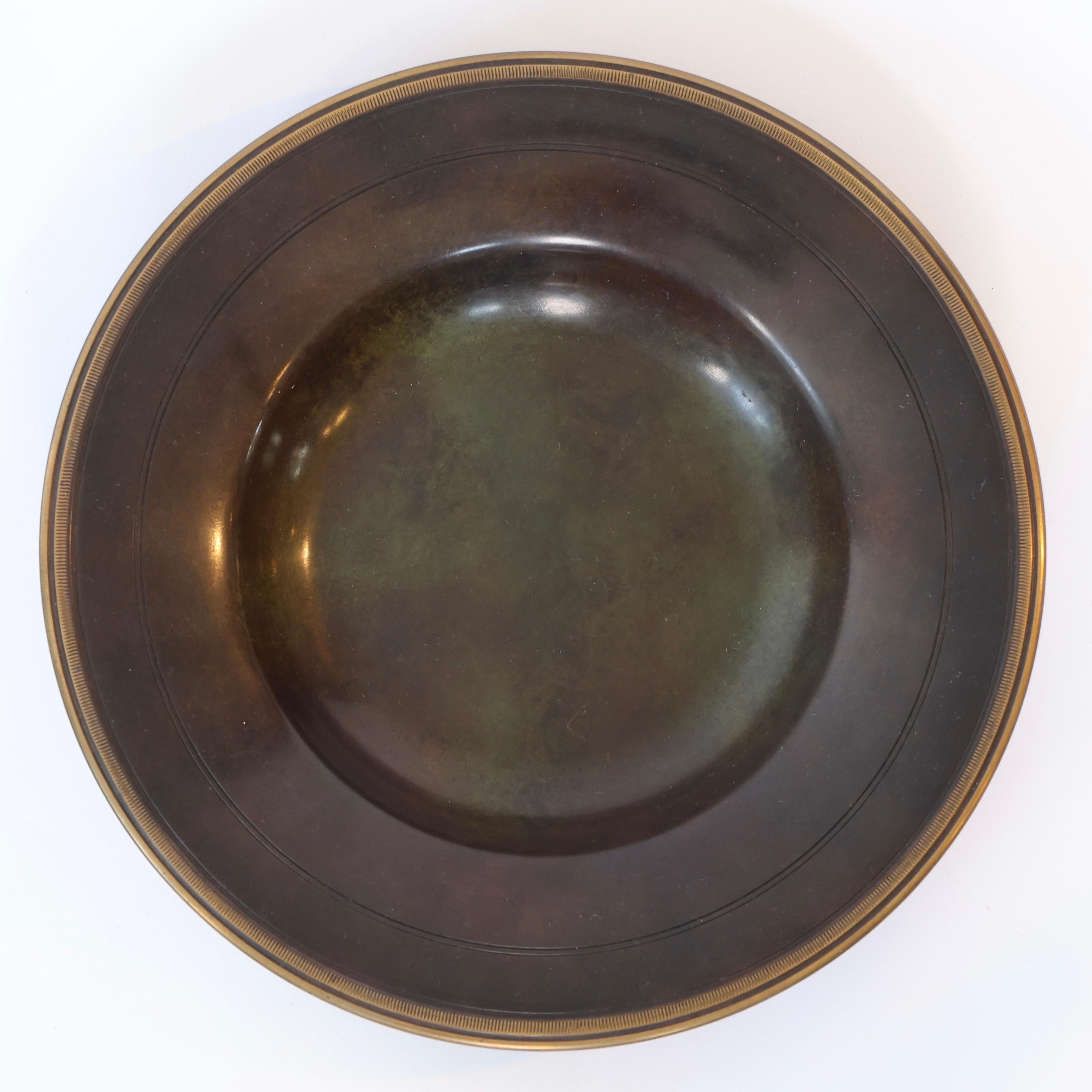 Early 20th Century Monumental Bronze Bowls by Just Andersen, 1920s, Denmark For Sale