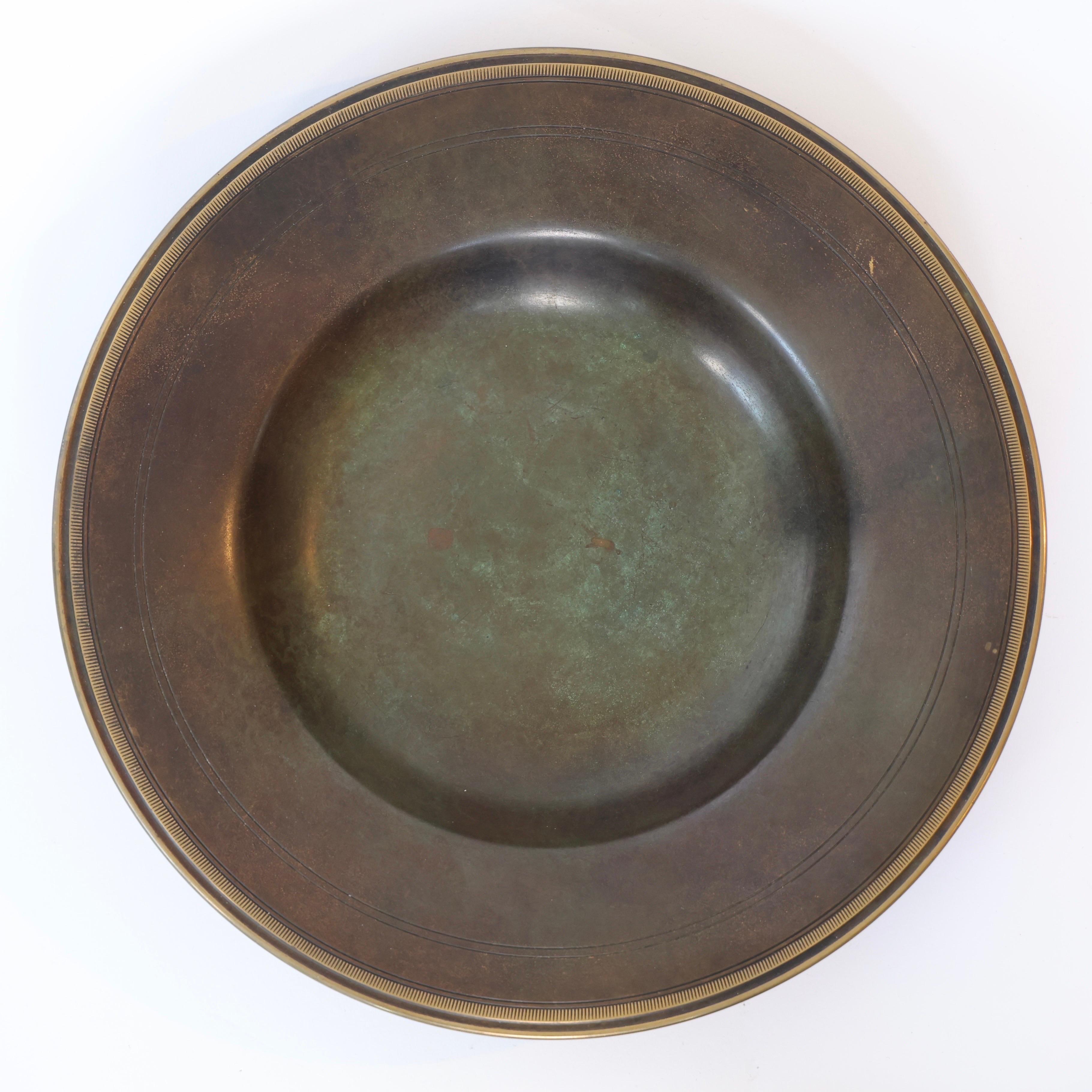 Monumental Bronze Bowls by Just Andersen, 1920s, Denmark For Sale 1
