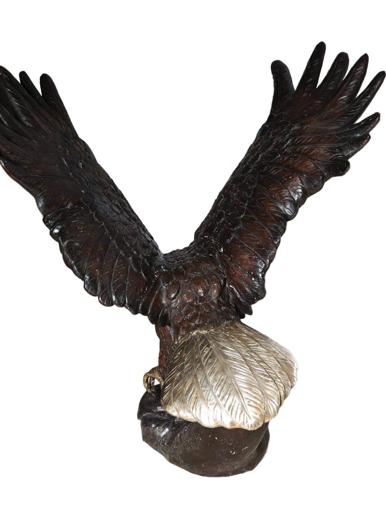 Monumental Bronze Eagle Statue For Sale 6