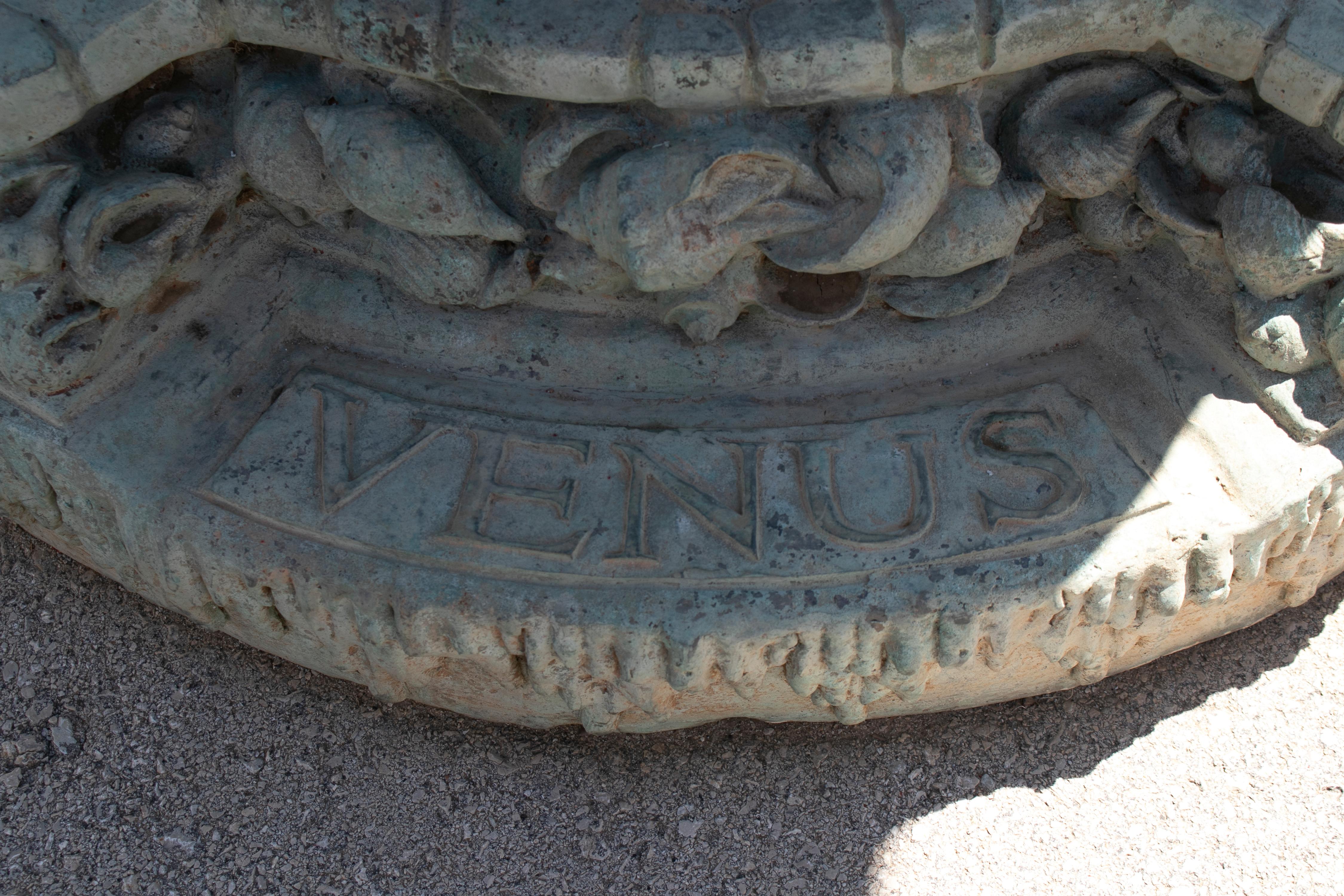 Monumental Bronze Fountain with the Three Graces, Conch Tier with Boy 8