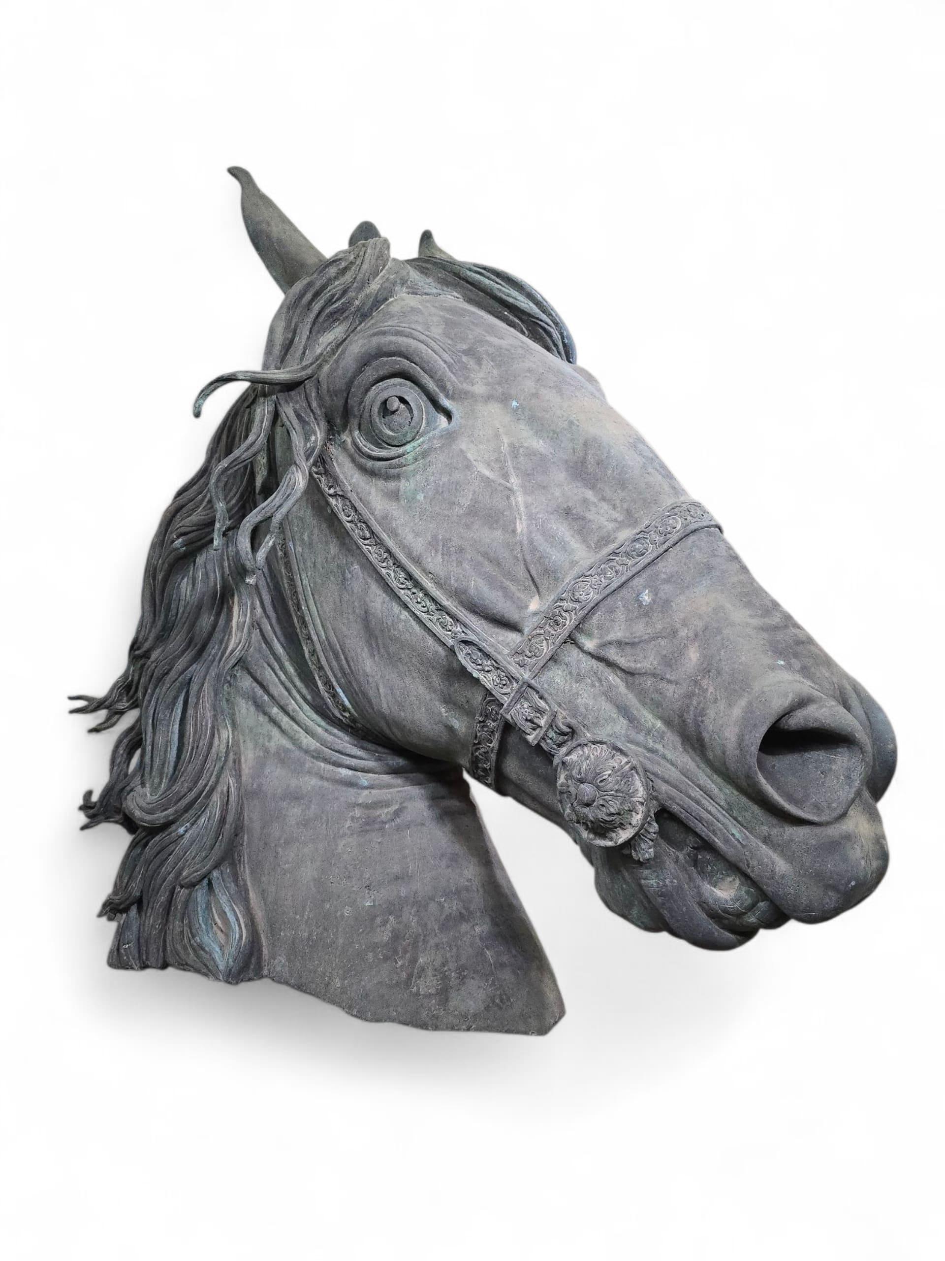 Scultura monumentale in bronzo con testa di cavallo - Fernando Sánchez Castillo (b. 1970) In condizioni buone in vendita a Madrid, ES