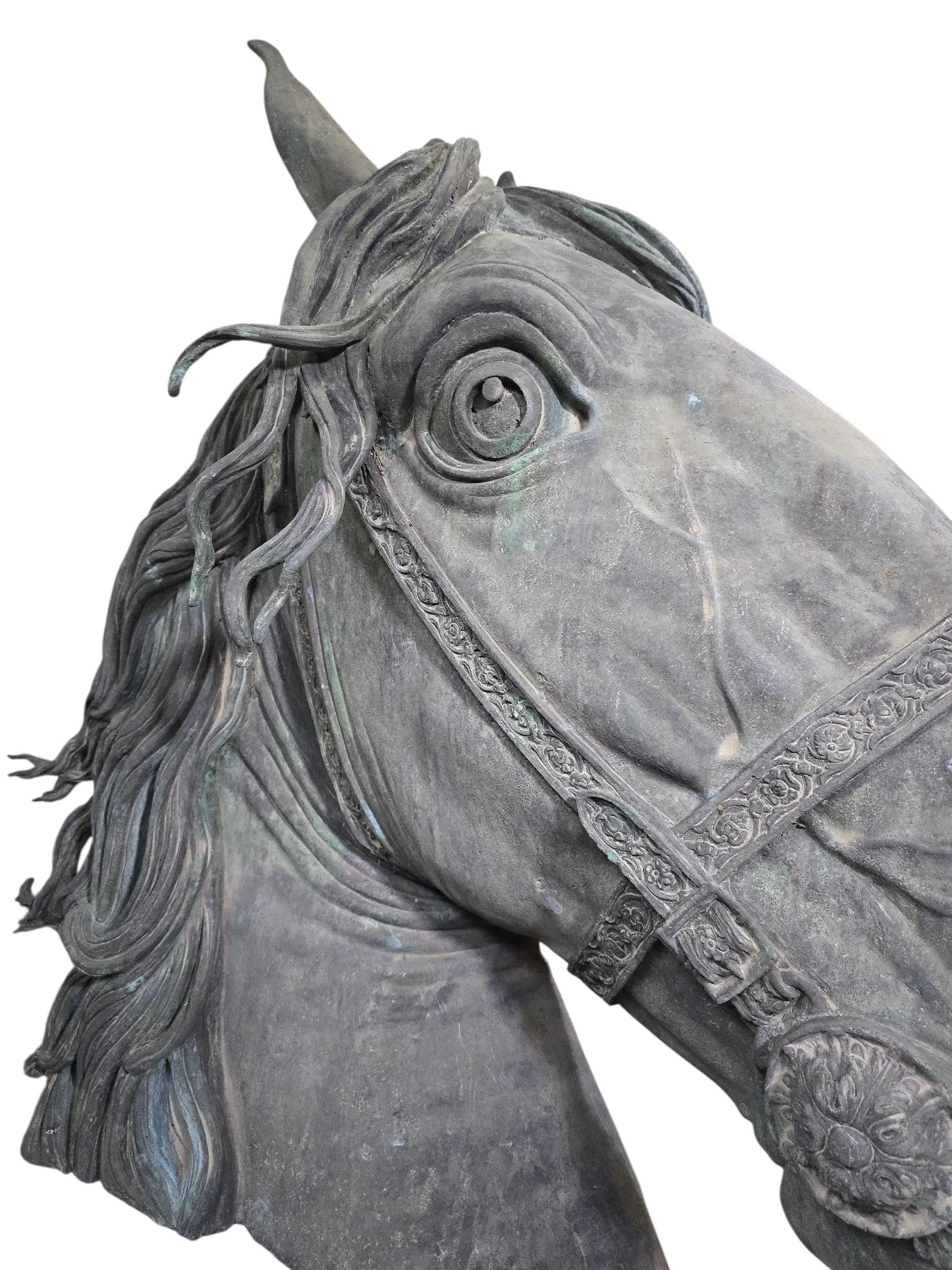 Bronzo Scultura monumentale in bronzo con testa di cavallo - Fernando Sánchez Castillo (b. 1970) in vendita