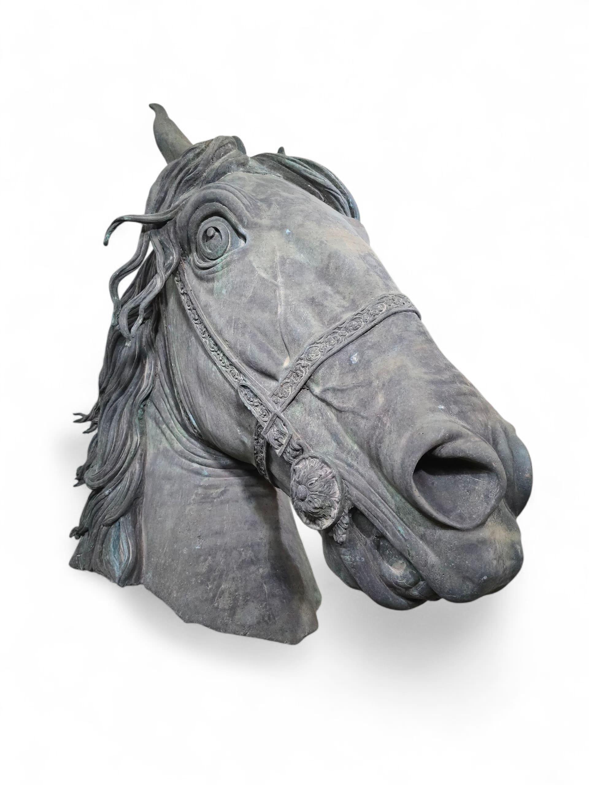 Scultura monumentale in bronzo con testa di cavallo - Fernando Sánchez Castillo (b. 1970) in vendita 1