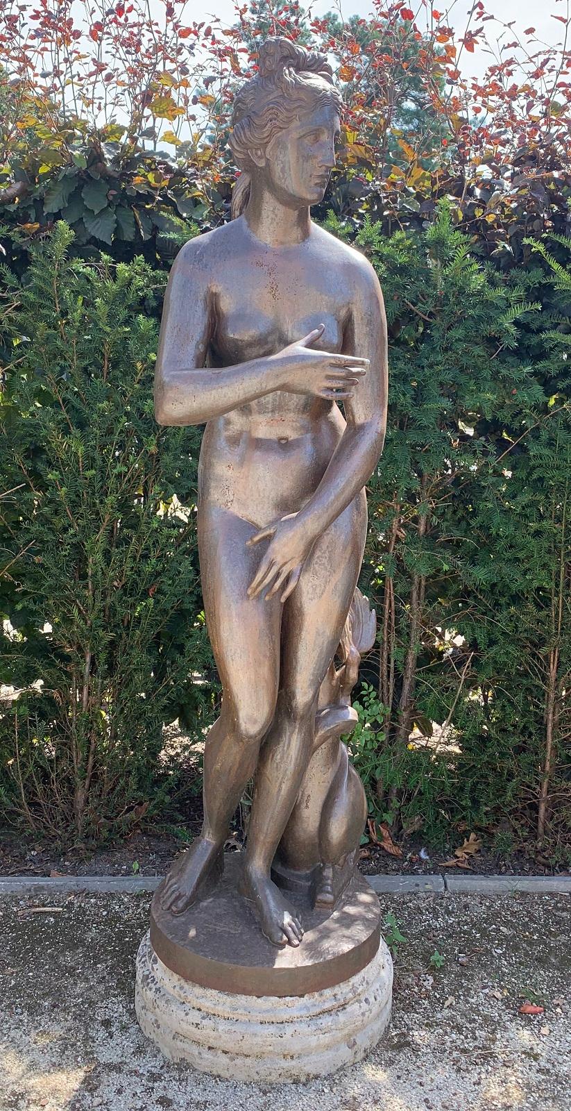 Monumentale Venus-De Medici-Statue aus Bronze und Eisen im Angebot 7