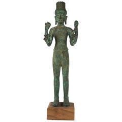 Monumental Bronze Khmer-Style Figure of Avalokiteshvara