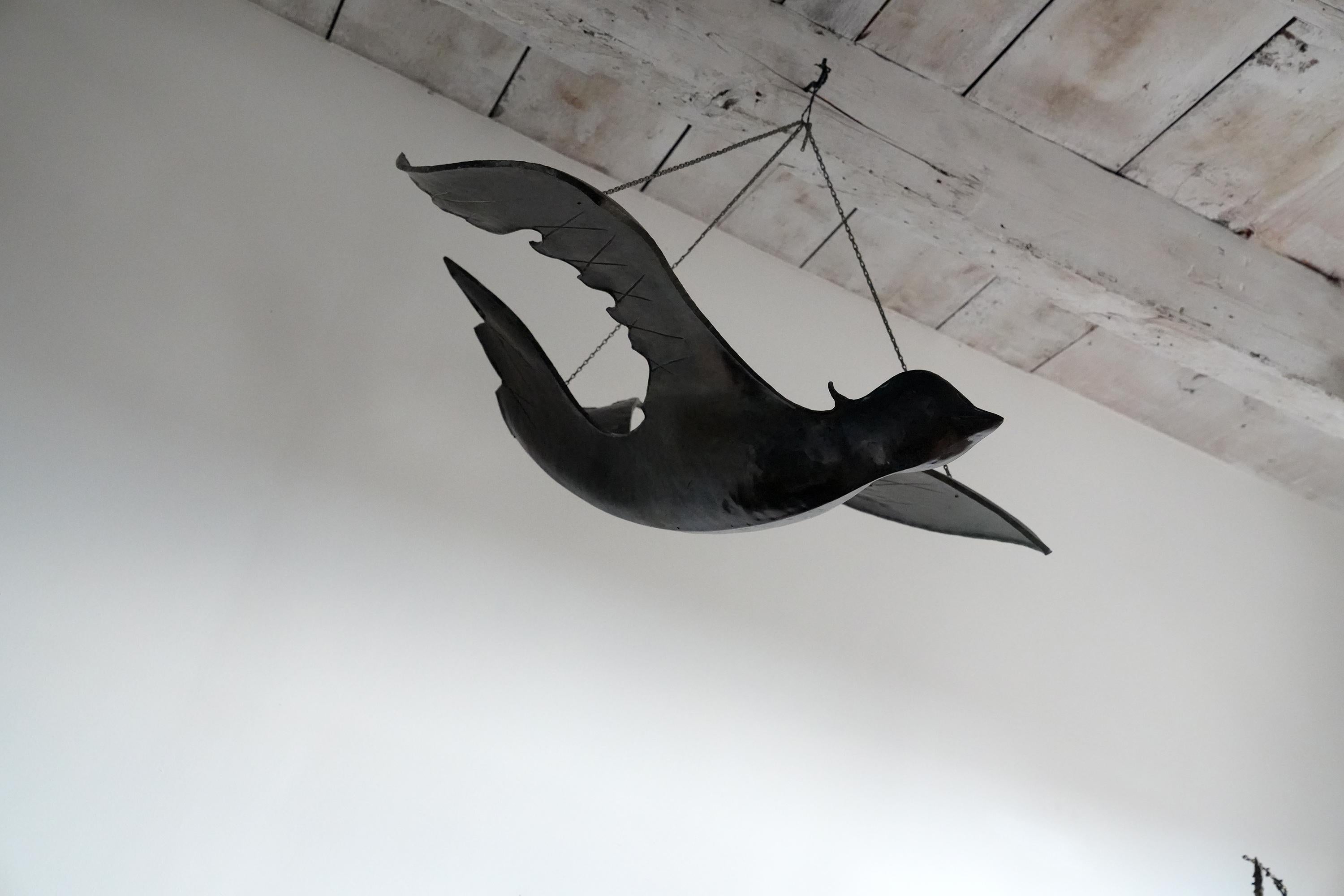 Monumental Bronze Modernist Flying Bird Sculpture 1