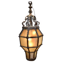 Monumental Bronze Porte Cochere or Porch Lantern