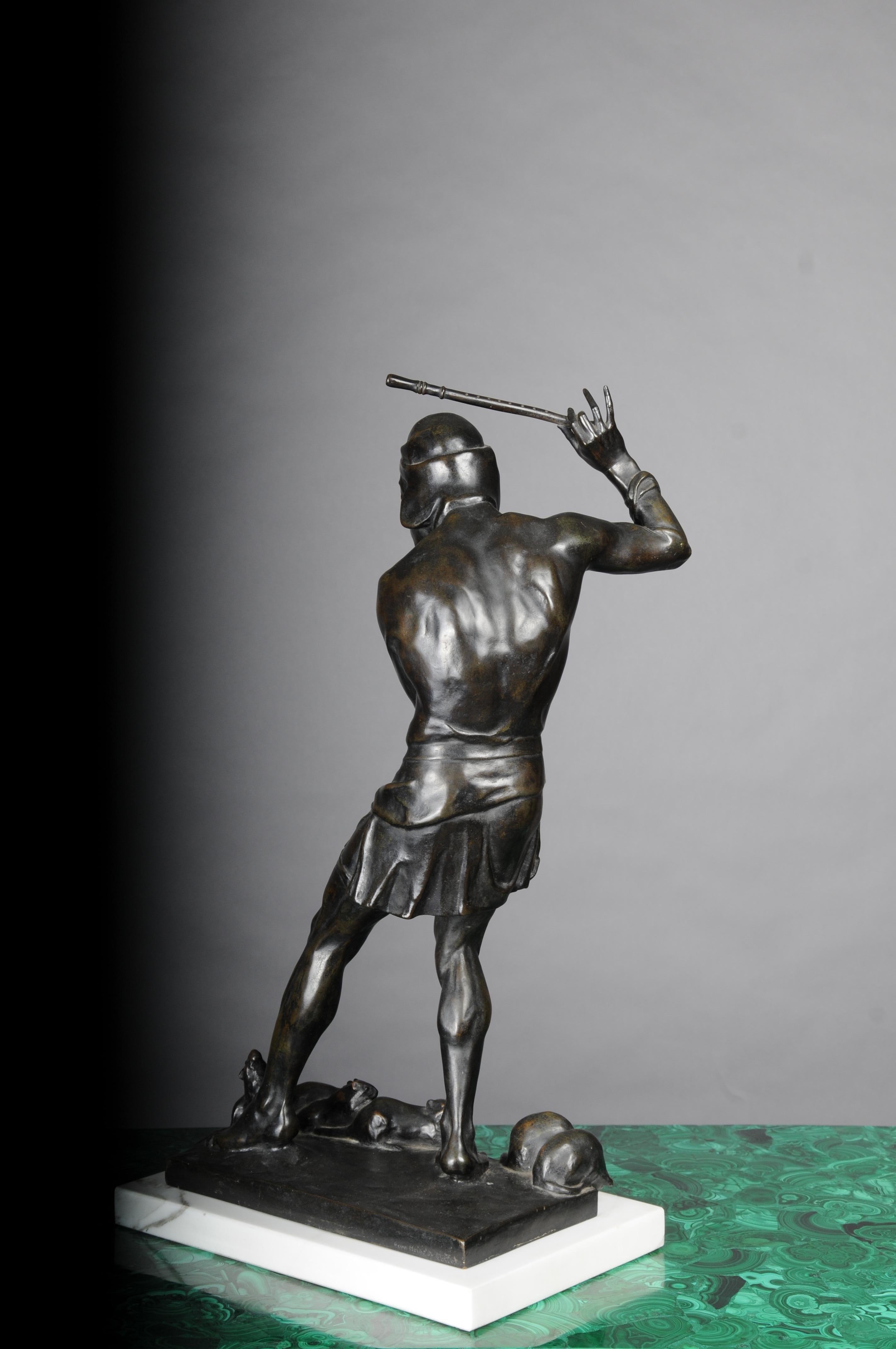 Escultura monumental de bronce, G. Hengstenberg  El flautista de Hamelin en venta 7