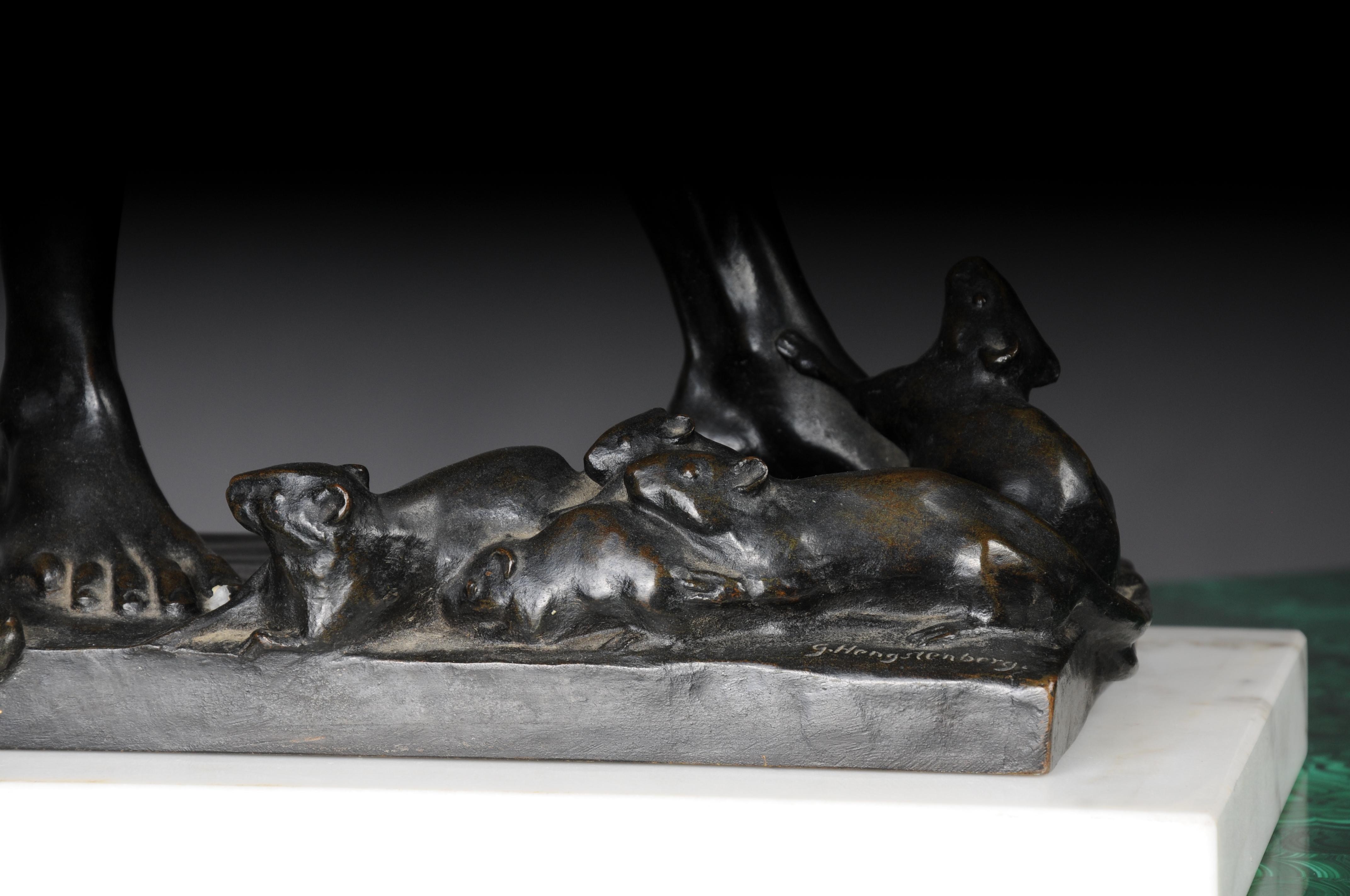 Escultura monumental de bronce, G. Hengstenberg  El flautista de Hamelin en venta 2