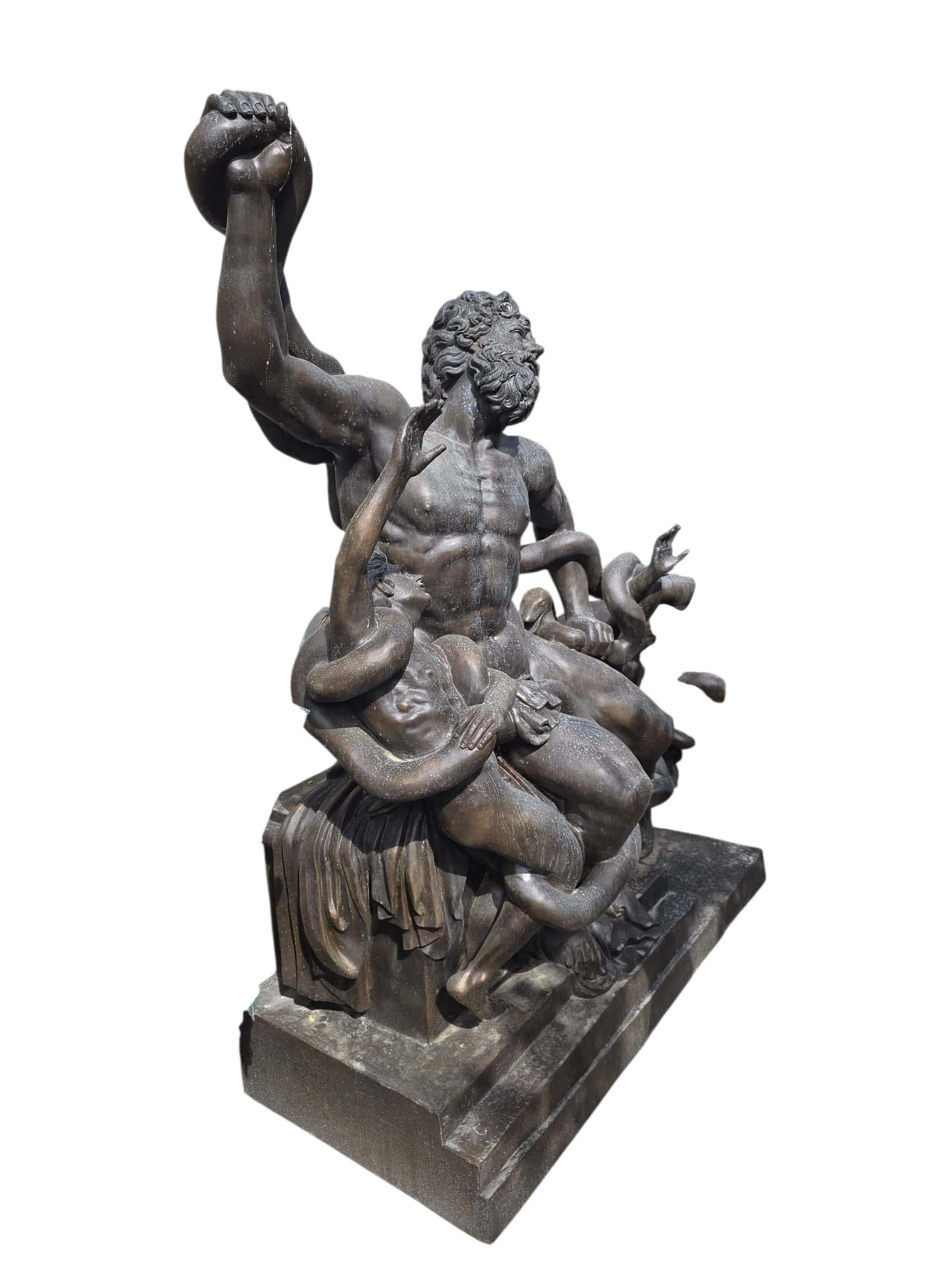 Mid-20th Century Monumental Bronze Sculpture of Laocoön, Italy, 1950s For Sale