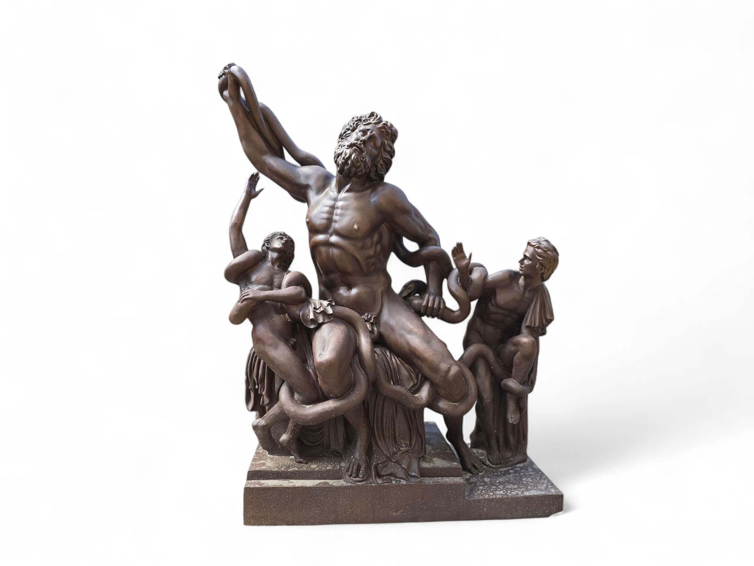 Mid-20th Century Monumental Bronze Sculpture of Laocoön, Italy, 1950s For Sale