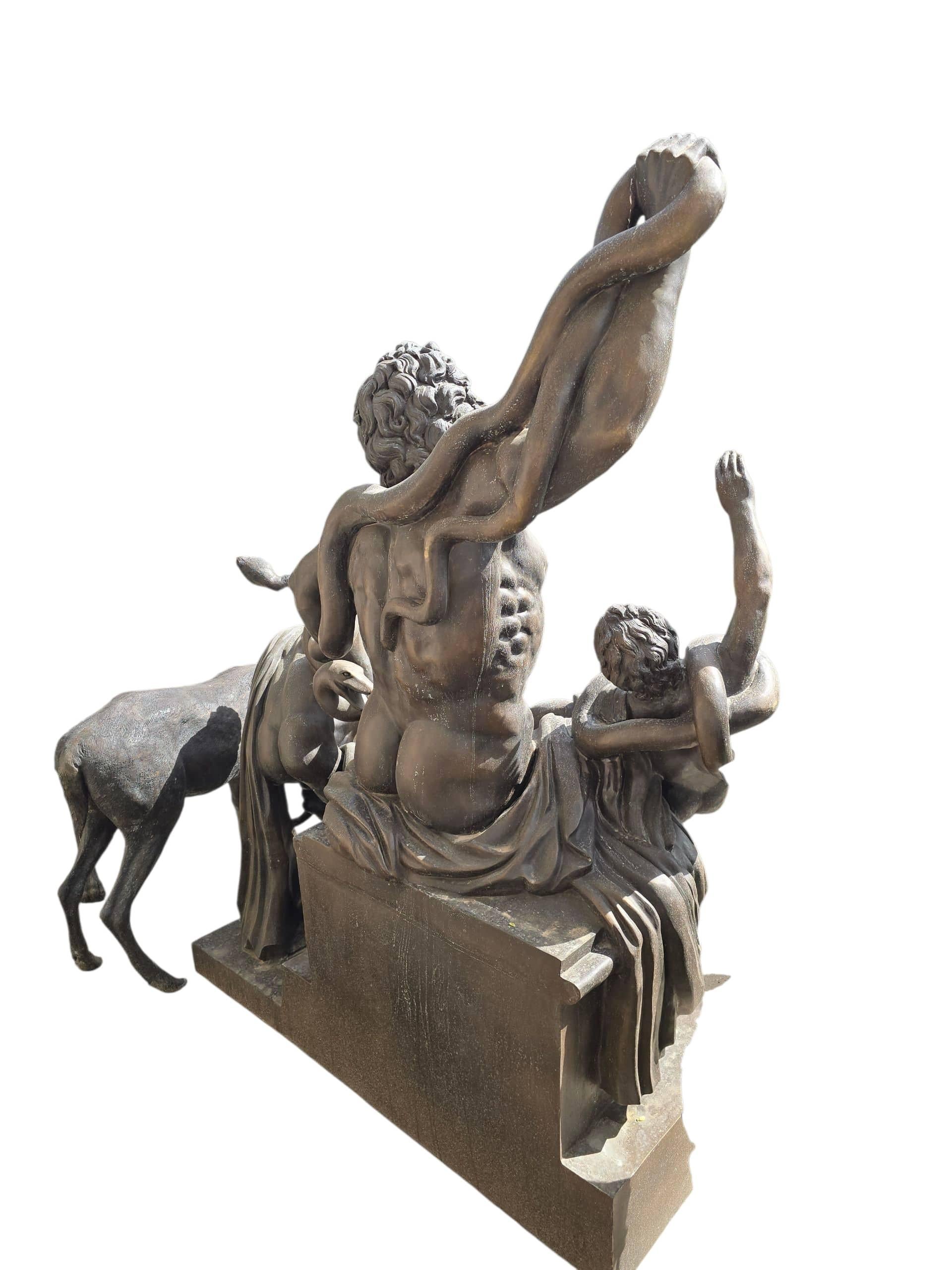 Monumental Bronze Sculpture of Laocoön, Italy, 1950s For Sale 4