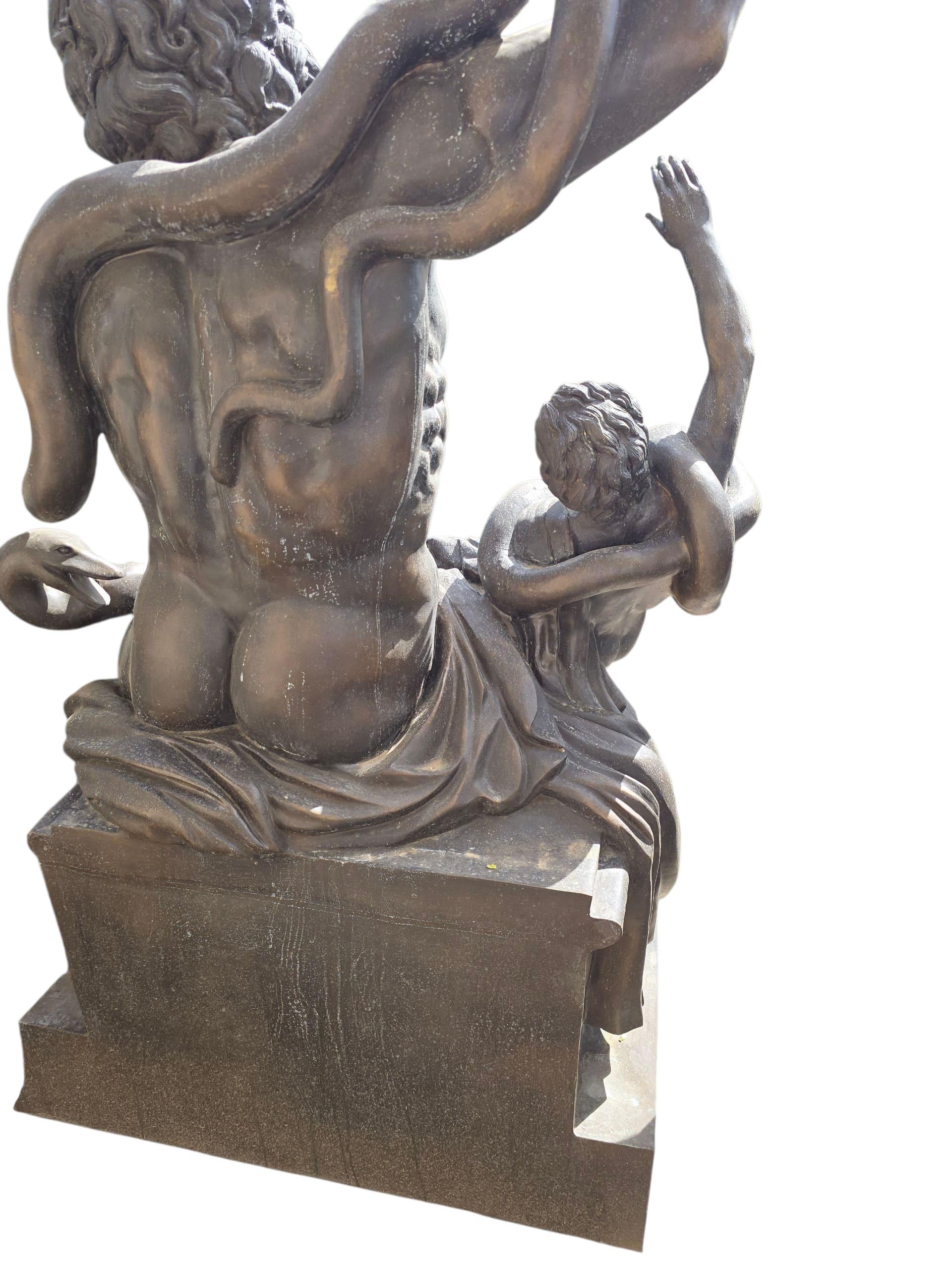Monumental Bronze Sculpture of Laocoön, Italy, 1950s For Sale 5