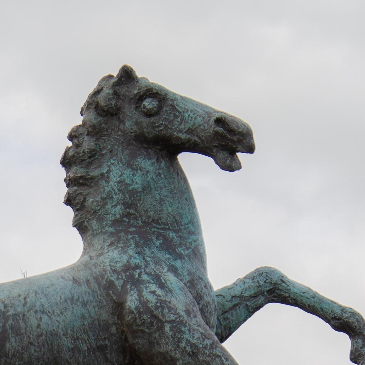 Mid-20th Century Monumental Bronze Sculpture titled 'Cavallo' by Luigi Broggini 1966