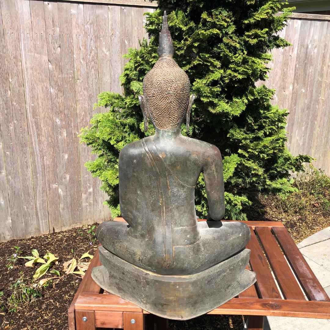 Monumental Bronze Seated Enlightenment Buddha, 33