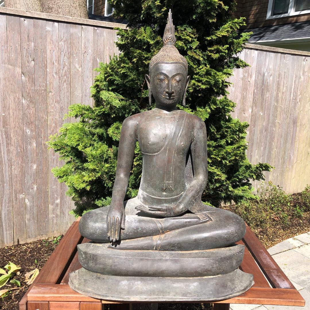 Great Garden Choice- One of our finest Bronze Buddhas

From a fifty year old UK Buddhist collection comes one of our tallest Buddhas, 33