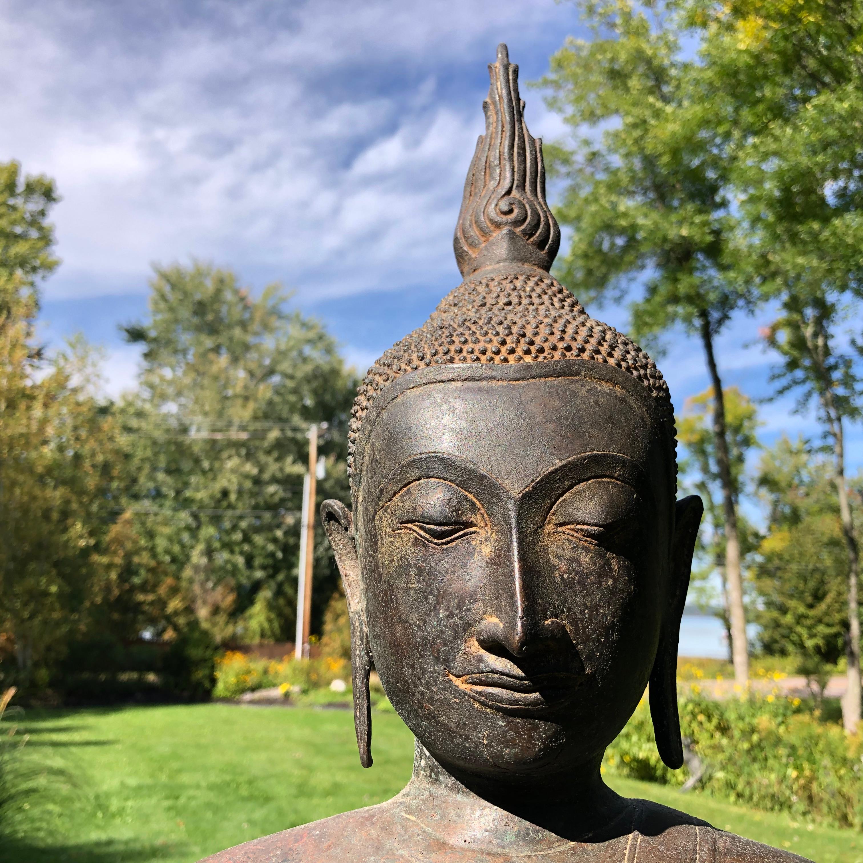 For Indoors or Out of doors

One of our finest Bronze Buddhas

From a fifty year old UK Buddhist collection comes one of our tallest Buddhas, 33