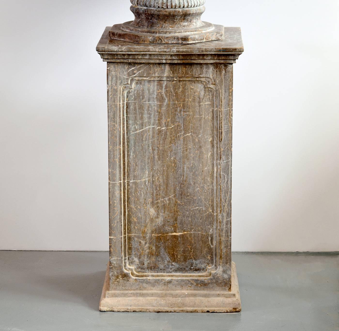 Monumental Brown Marble Planter For Sale 3
