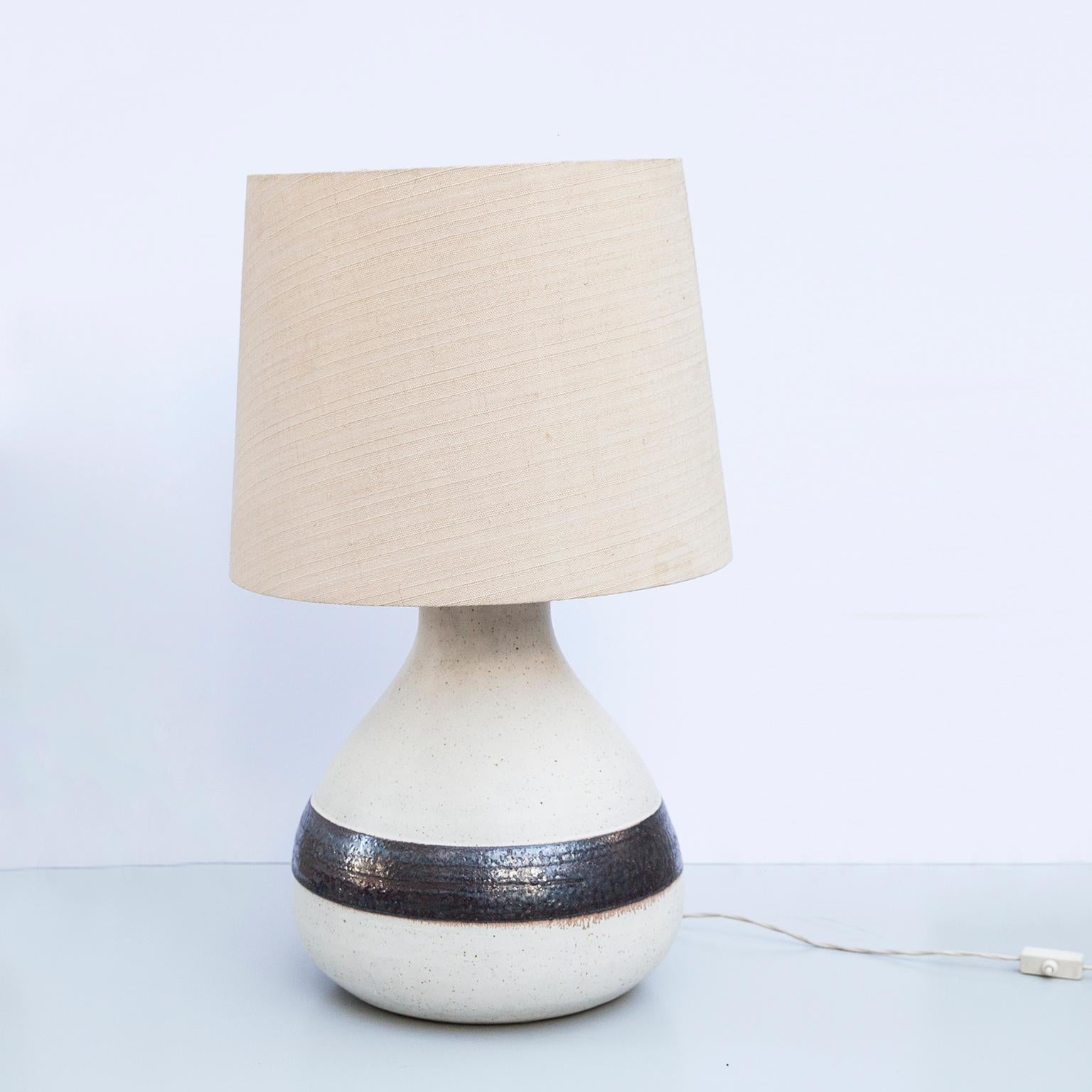 Monumental Bruno Gambone Stoneware Table Lamp, Italy, 1980s In Good Condition In Munich, DE