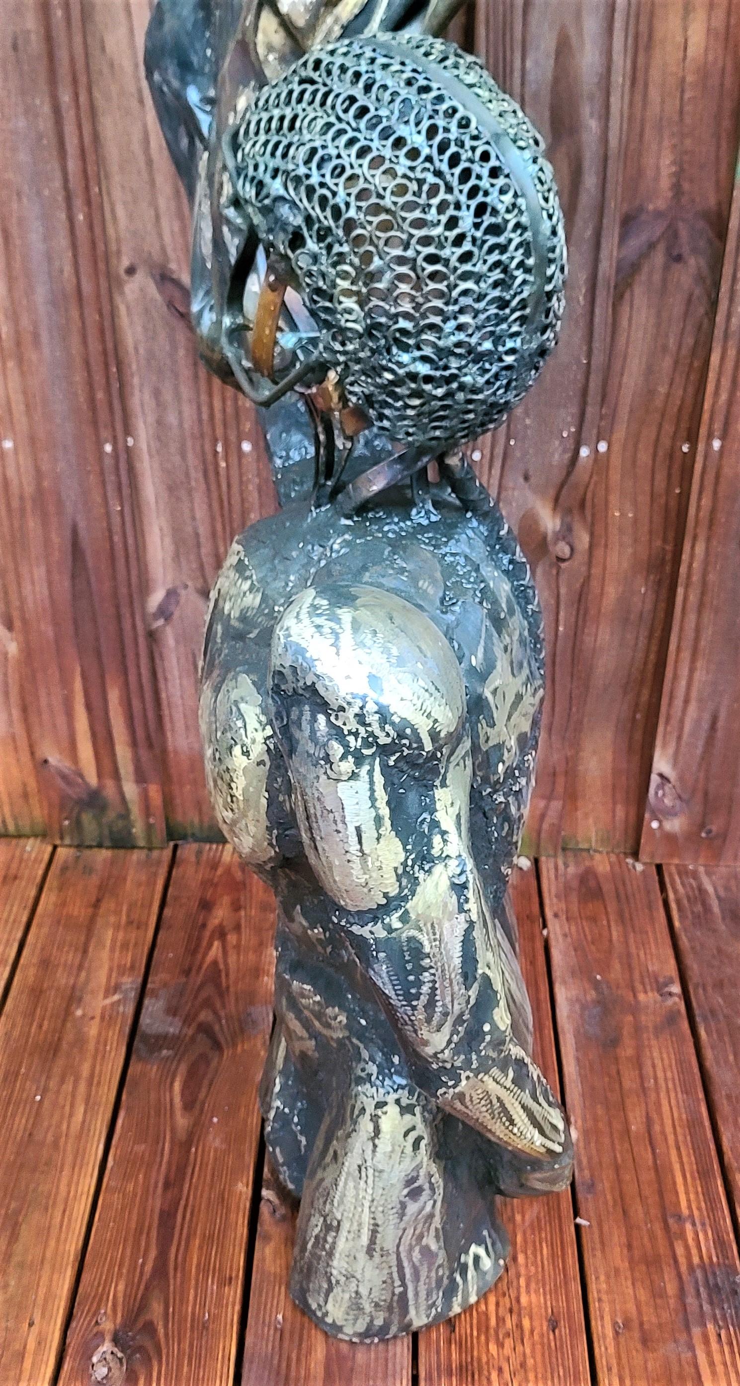 Monumental Brutalist Icarus Metal Sculpture by Dewey Smith For Sale 3
