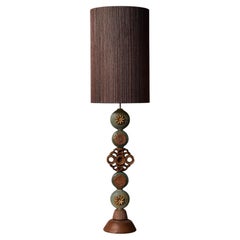 Monumental Brutalist Ceramic Table Lamp by Bernard Rooke, England, 1970s